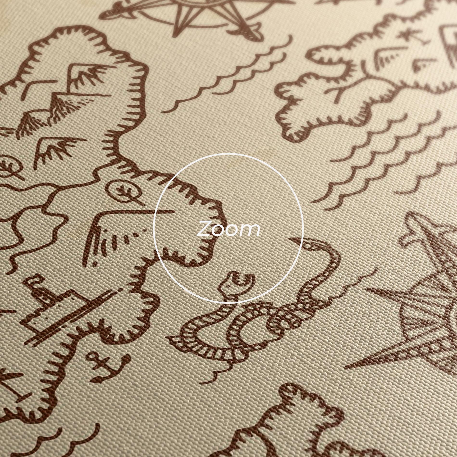 Vászonkép Cream Coffee Map mockup 3