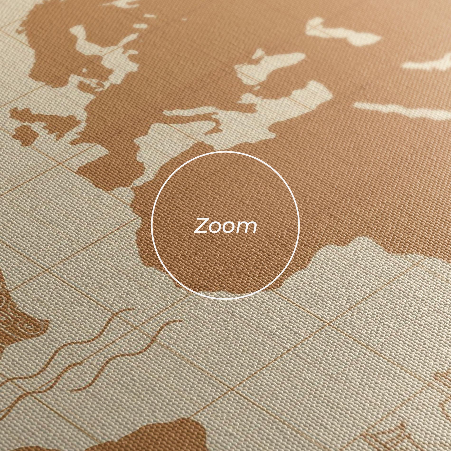 Vászonkép Light Cream Map mockup 3