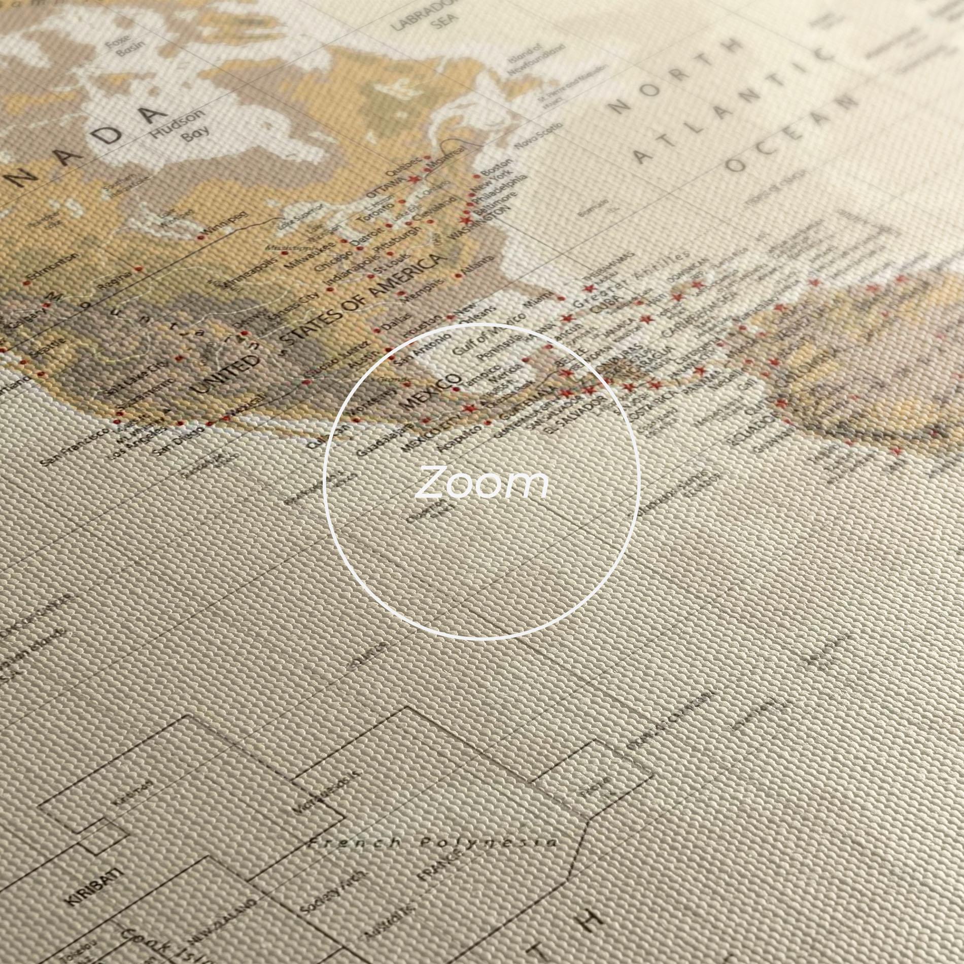 Vászonkép Old Canada Map mockup 3