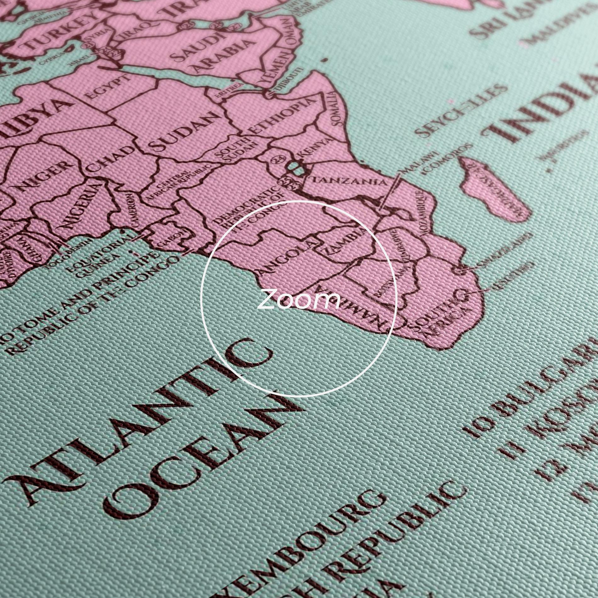 Vászonkép Pink Pirate Map mockup 3
