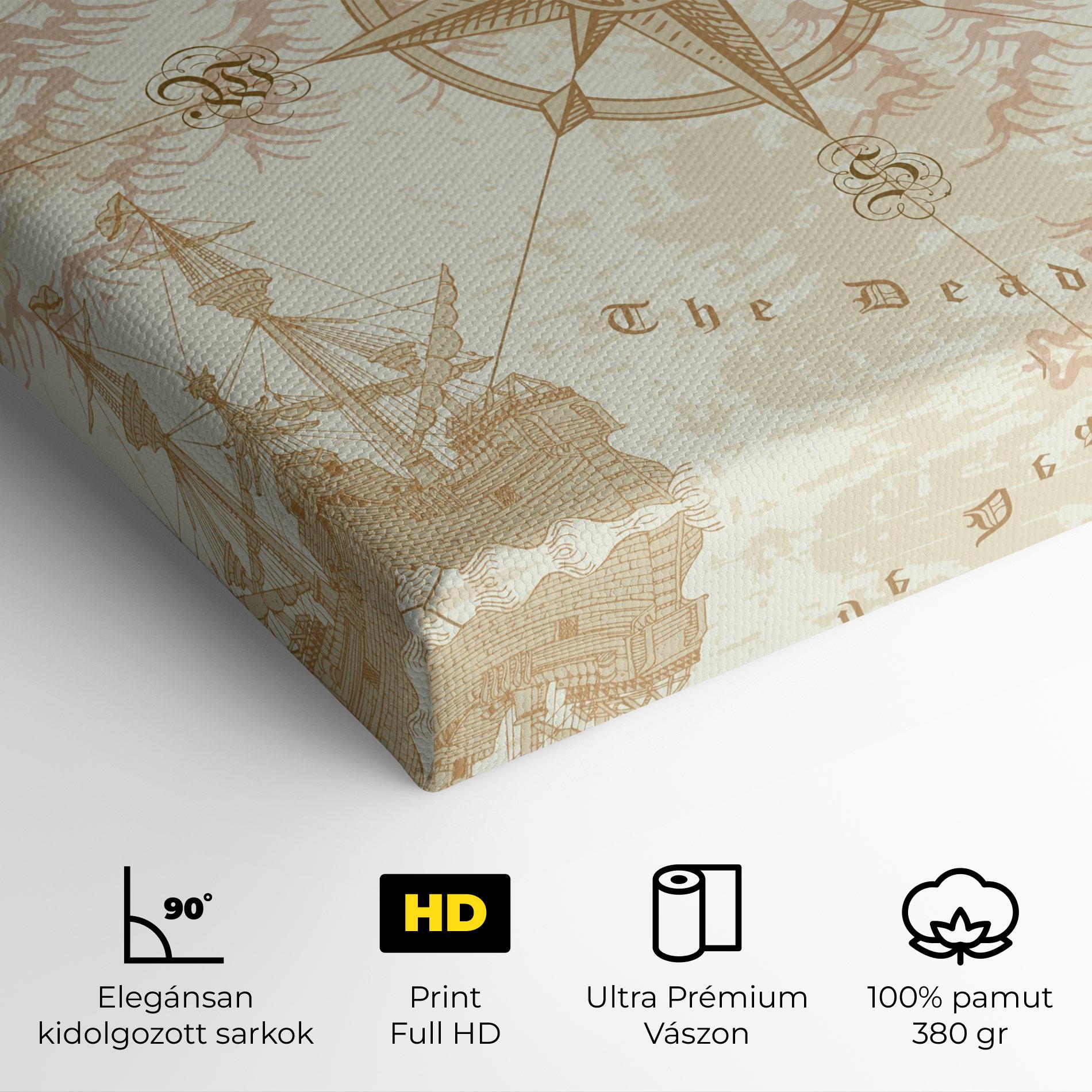 Vászonkép Cream Compass mockup 4