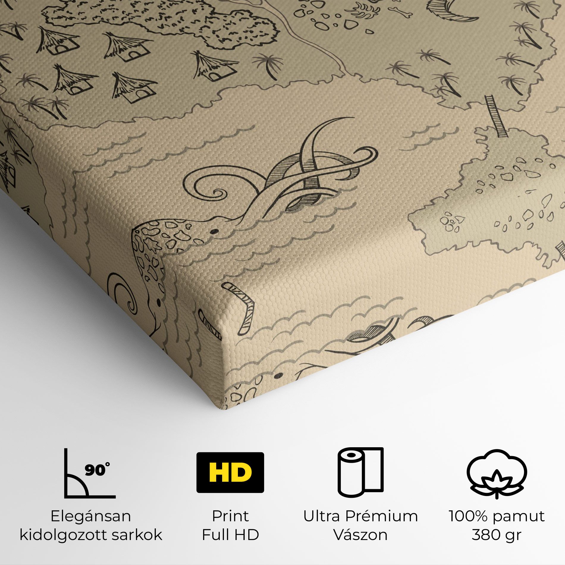 Island Old Map mockup 4