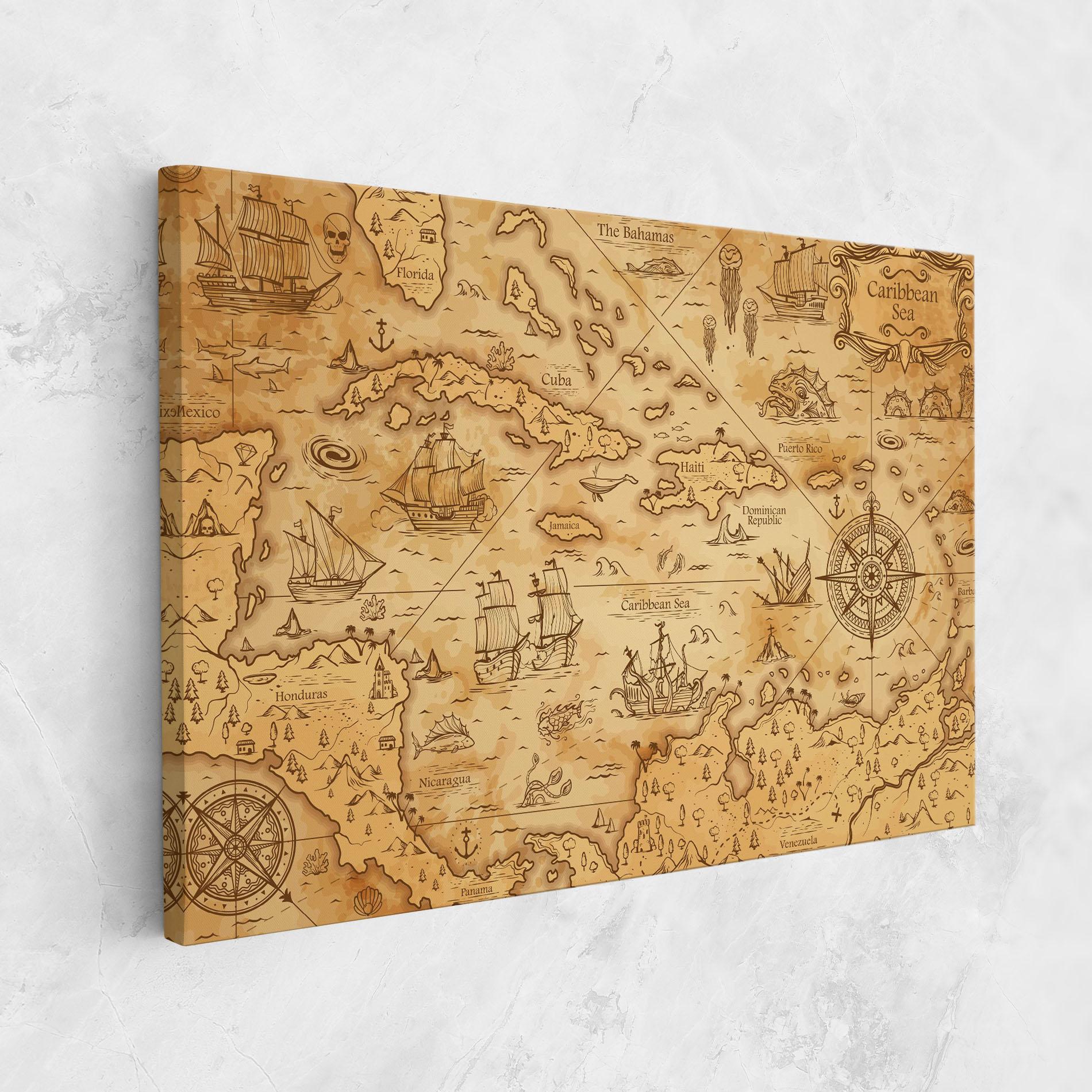 Vászonkép Caribbean Sea mockup 1