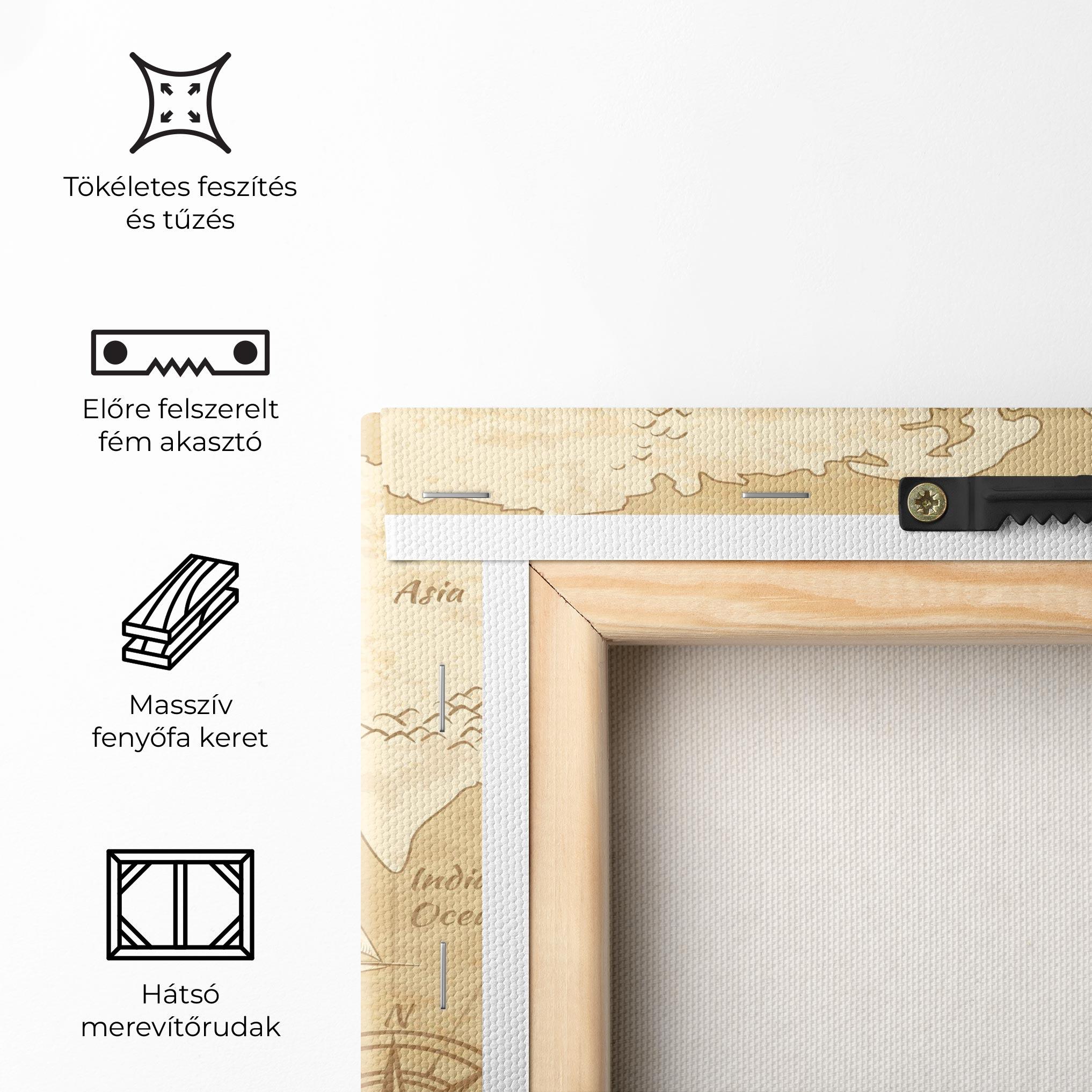 Vászonkép Old Continents Map mockup 5