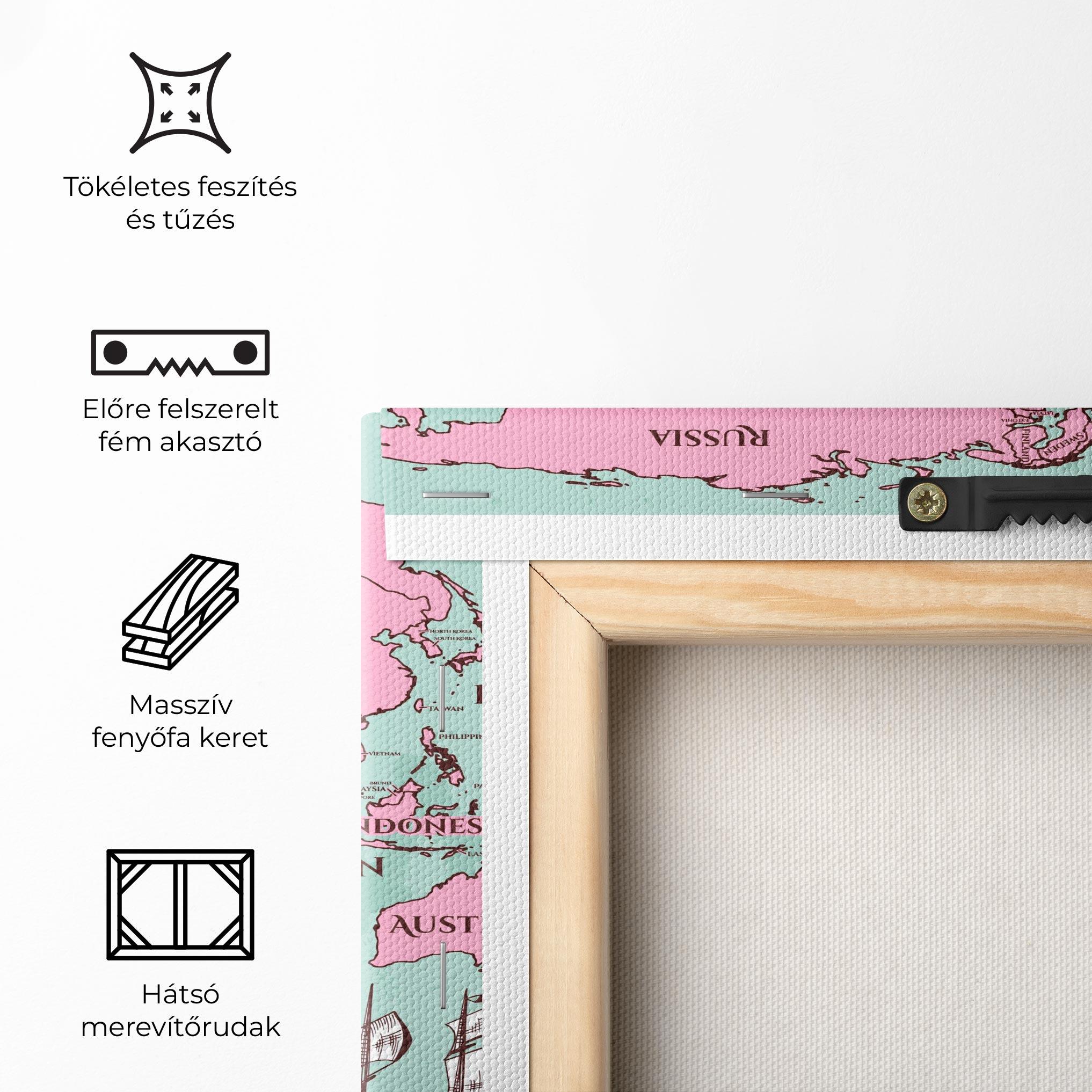 Vászonkép Pink Pirate Map mockup 5