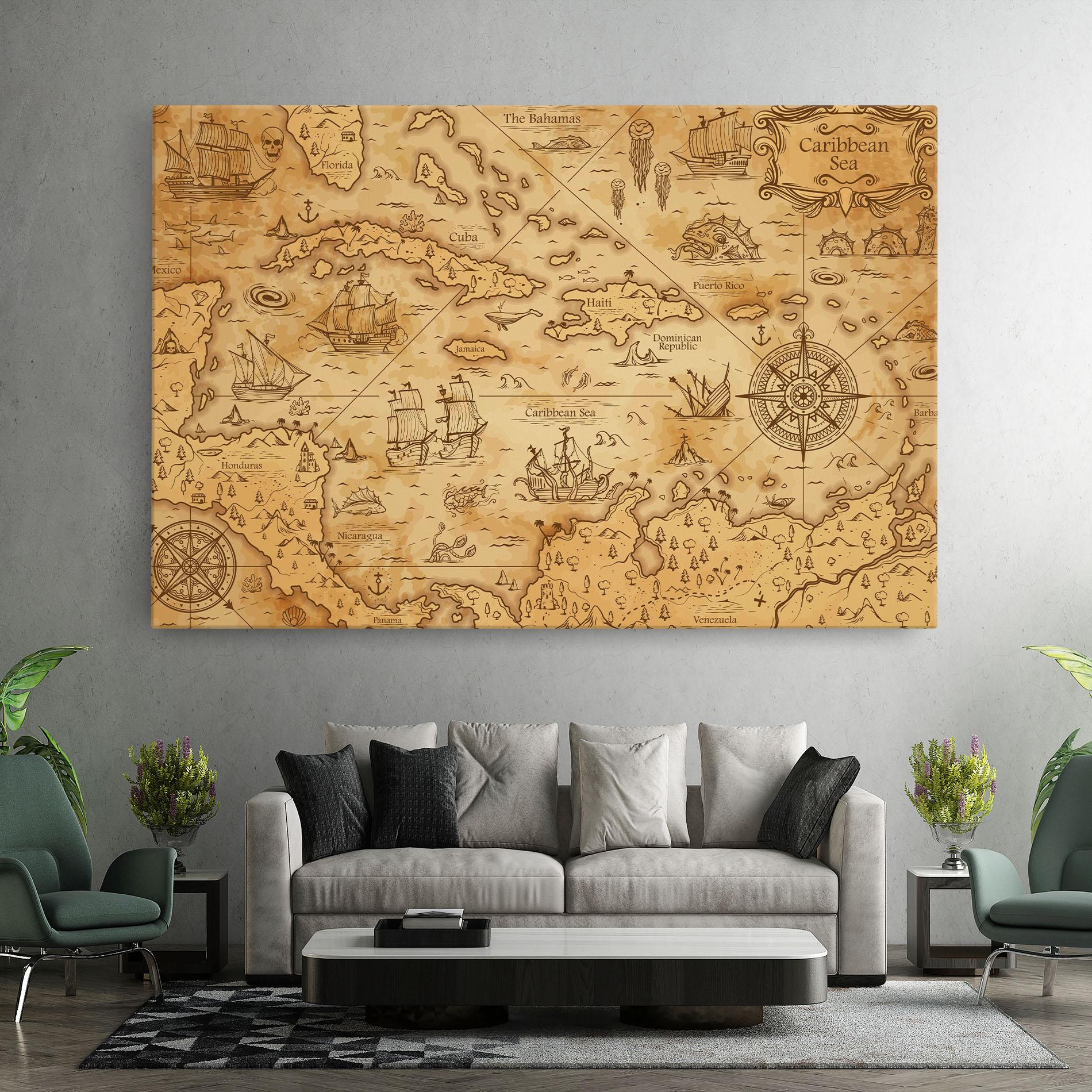 Vászonkép Caribbean Sea mockup 7