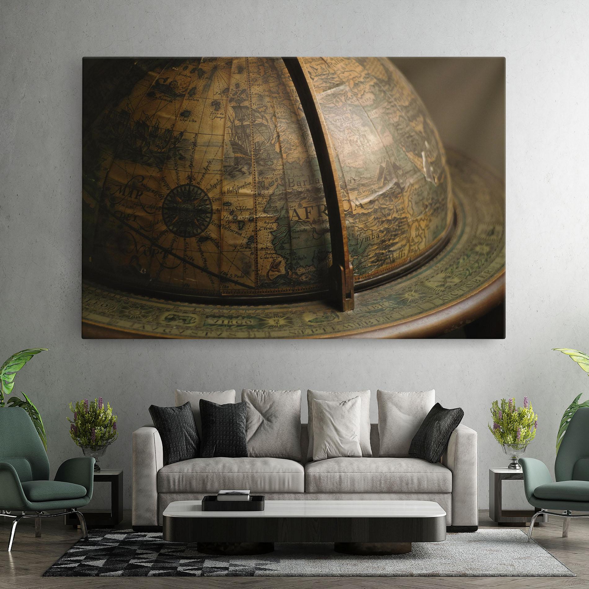 Vászonkép Globe Map mockup 7