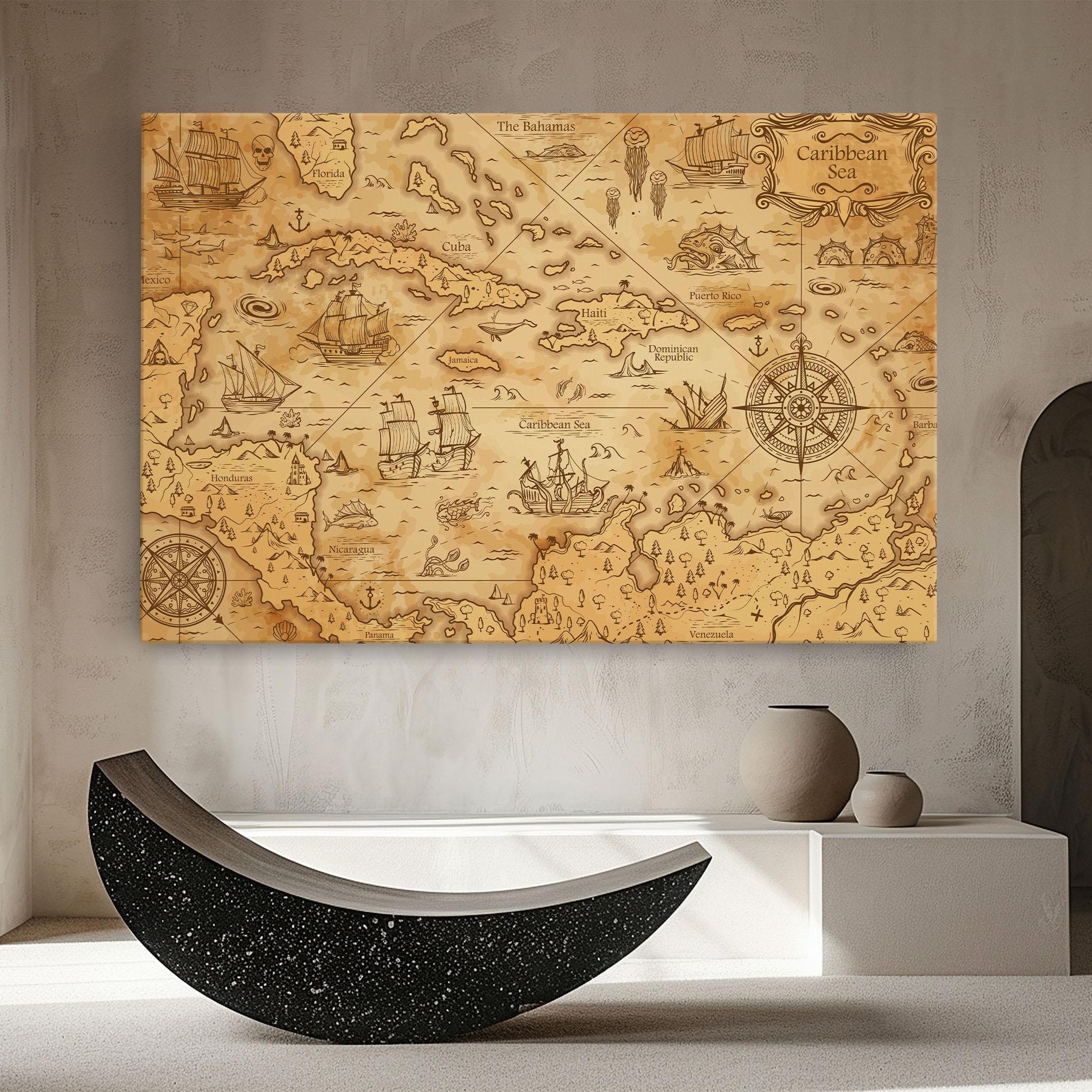 Vászonkép Caribbean Sea mockup 8