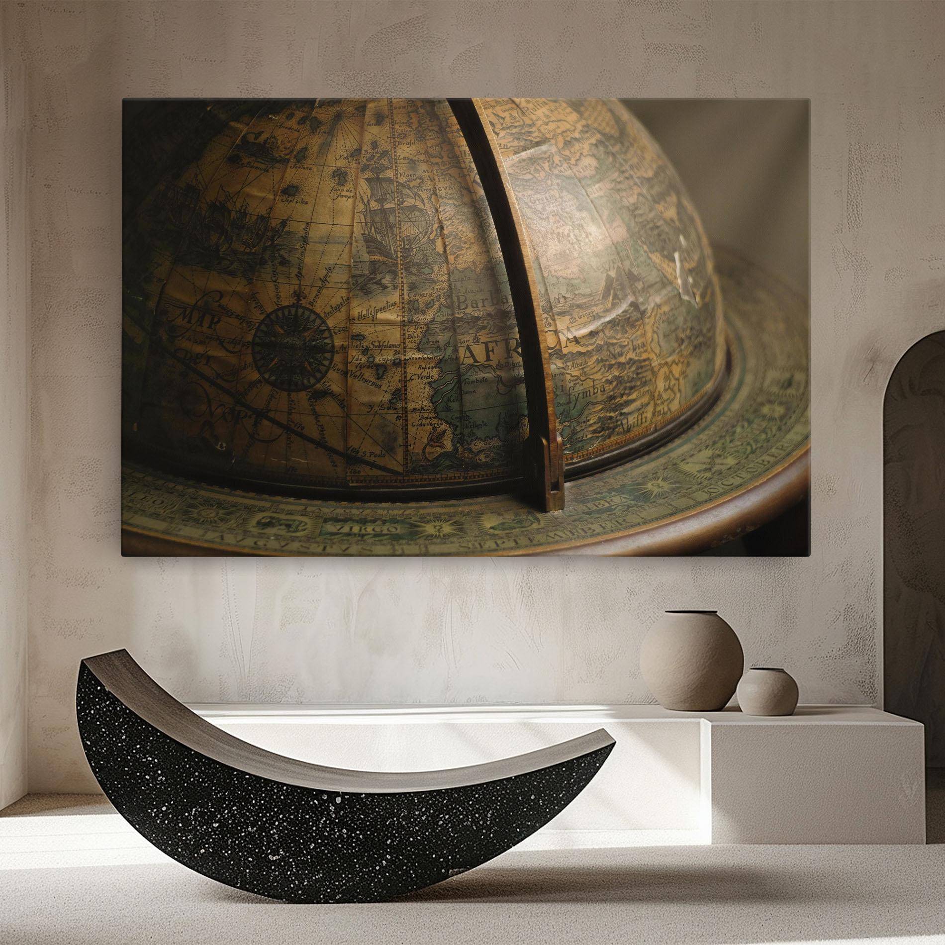 Vászonkép Globe Map mockup 8