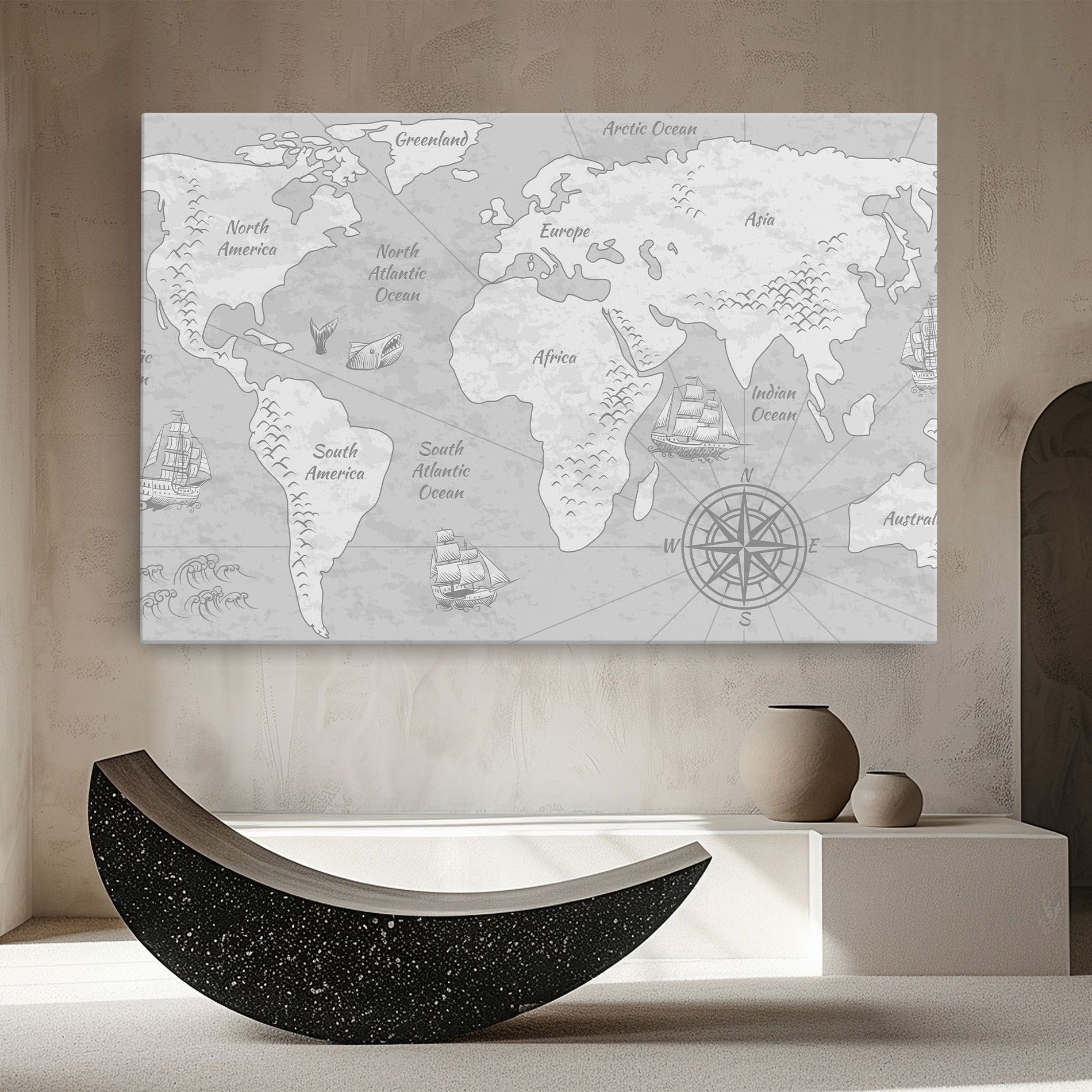 Grey Old Map mockup 8