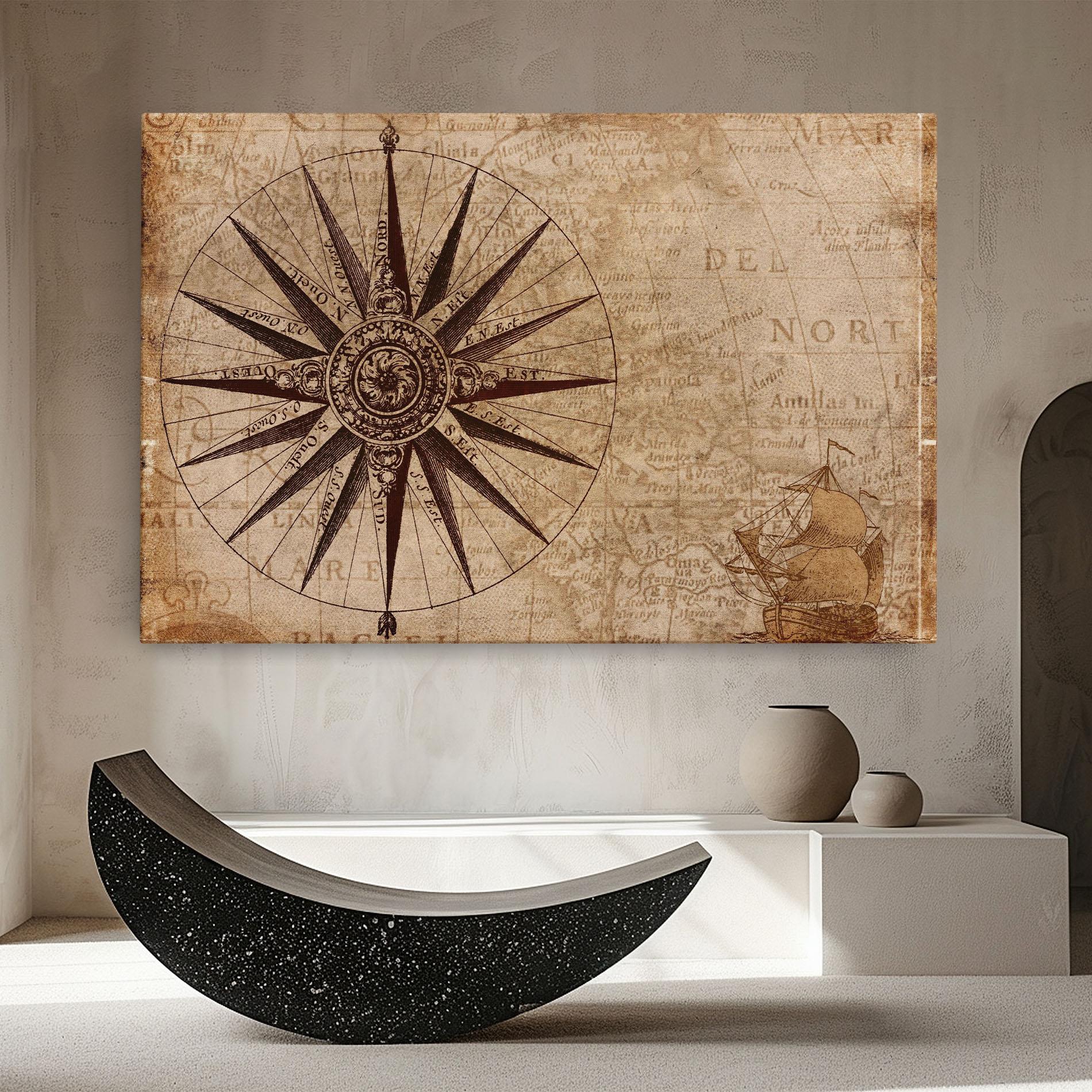 Vászonkép Vintage Map mockup 8