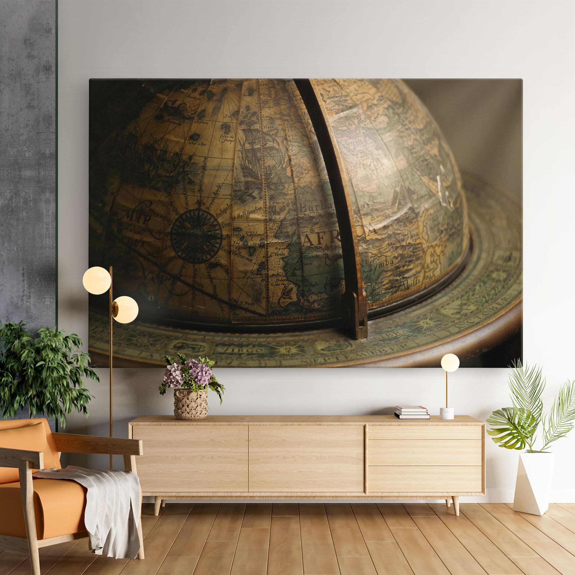 Vászonkép Globe Map mockup 9