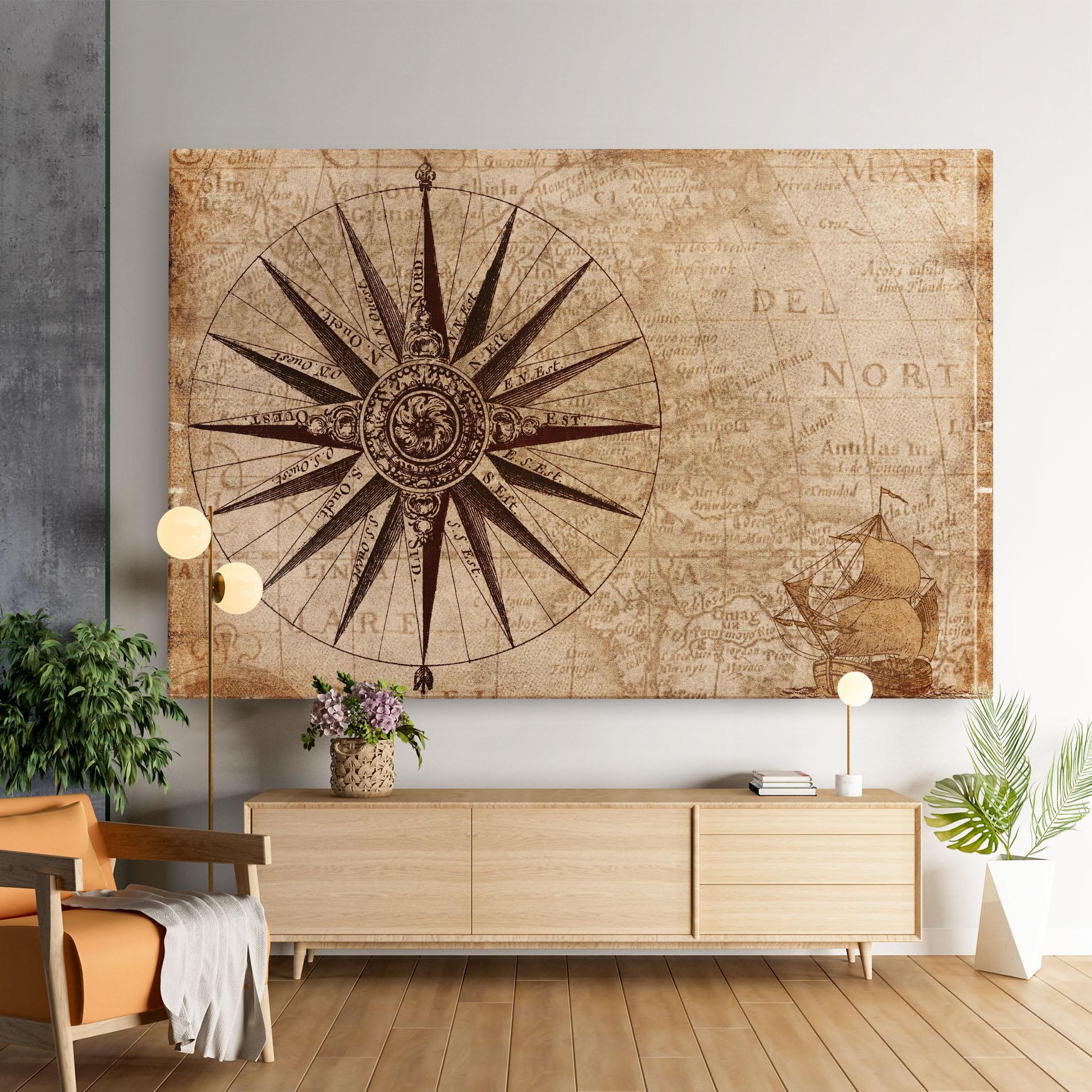 Vászonkép Vintage Map mockup 9