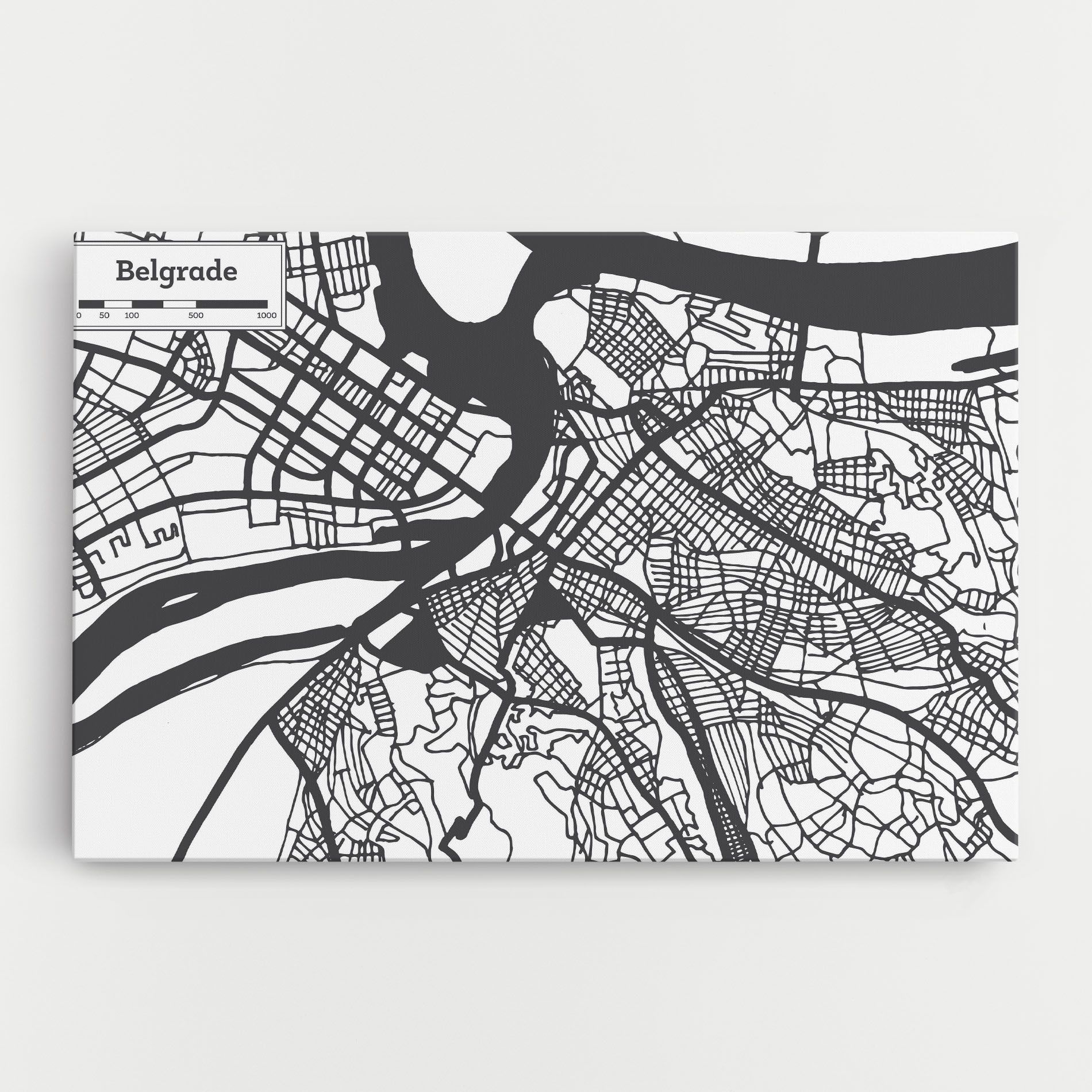 Belgrade Map mockup 0