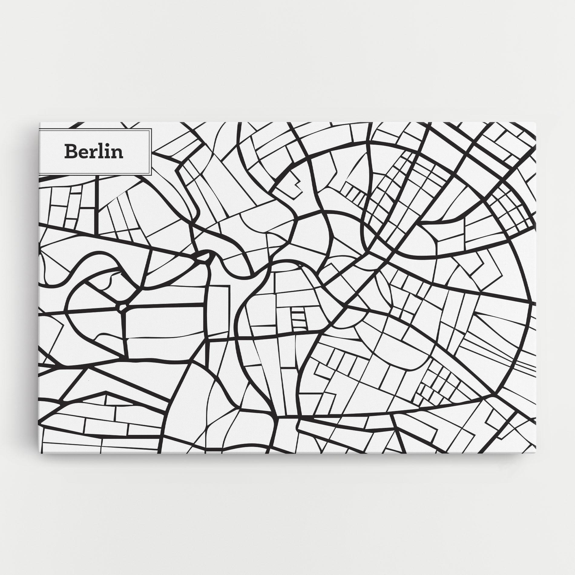 Vászonkép Berlin Map mockup 0