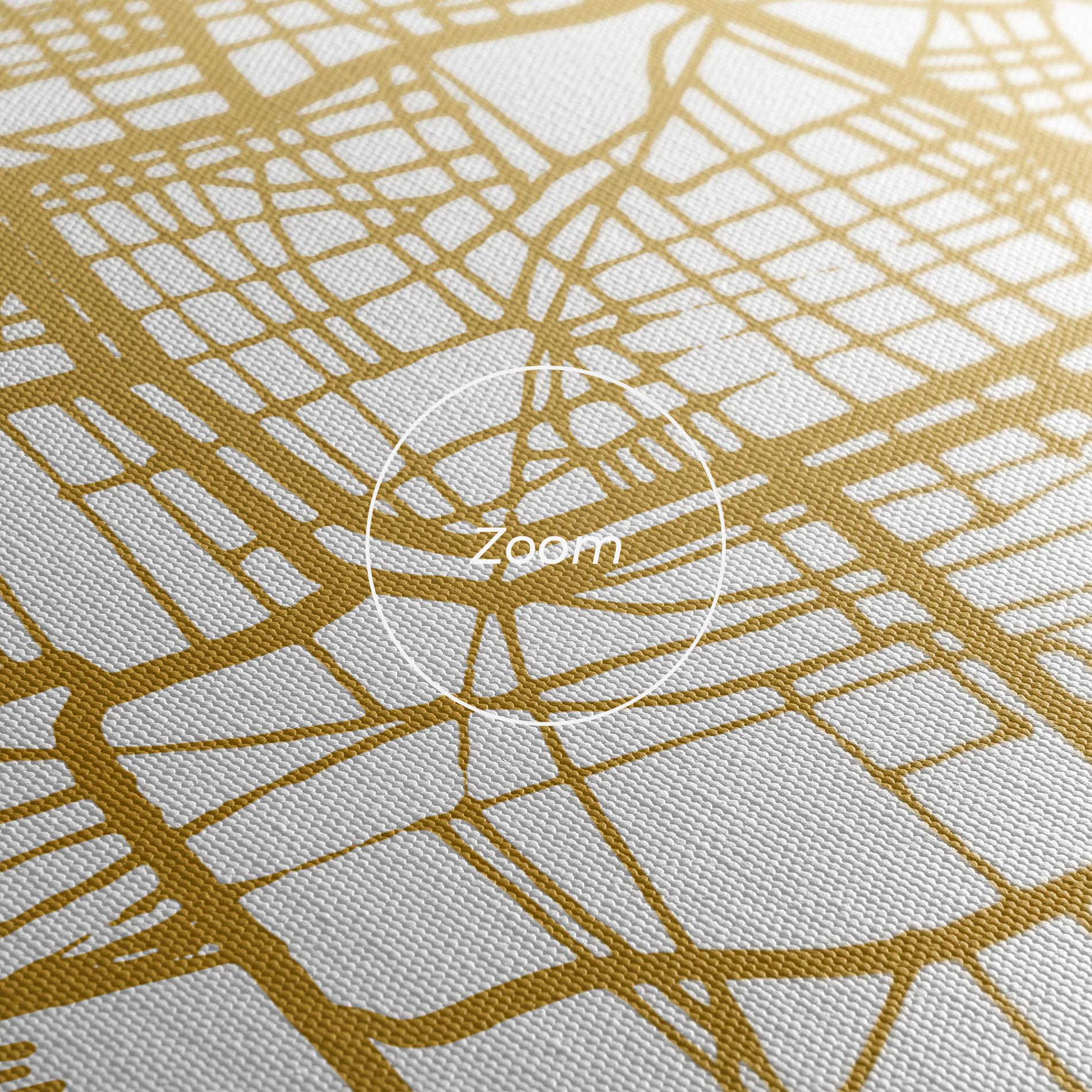 Vászonkép Brescia Gold Map mockup 3