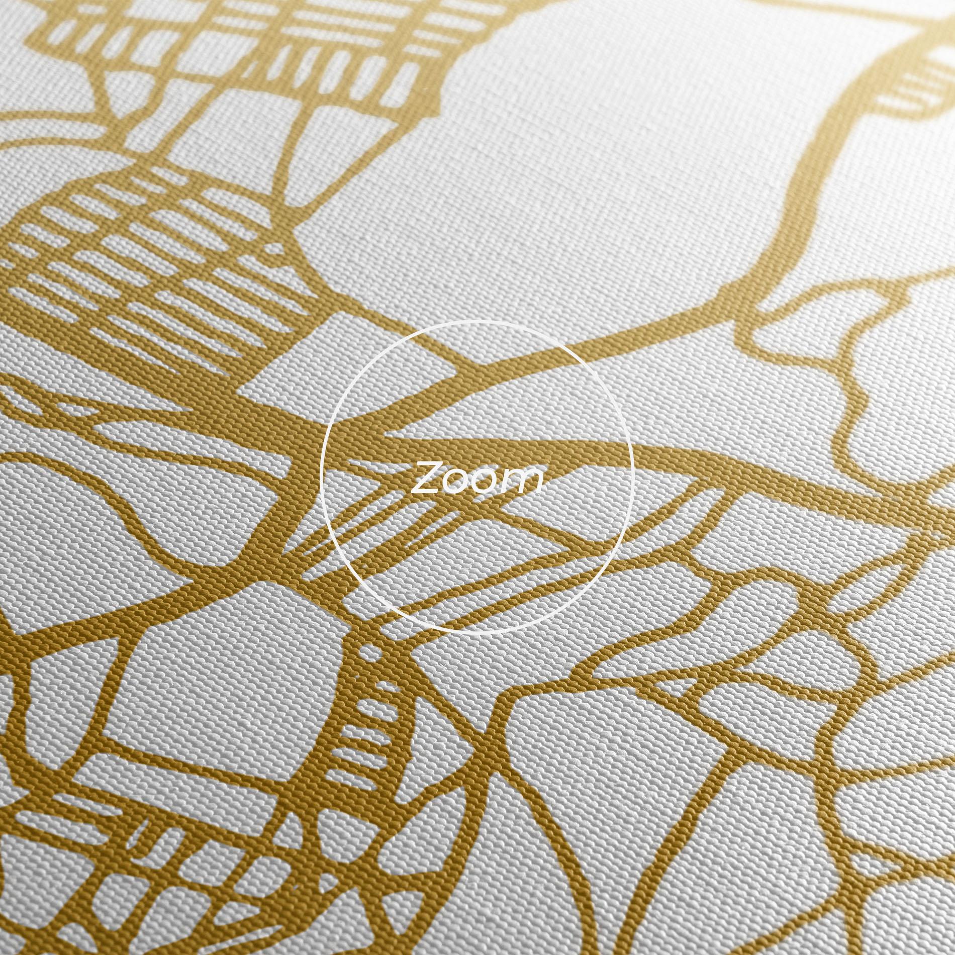 Vászonkép Libreville Gold Map mockup 3