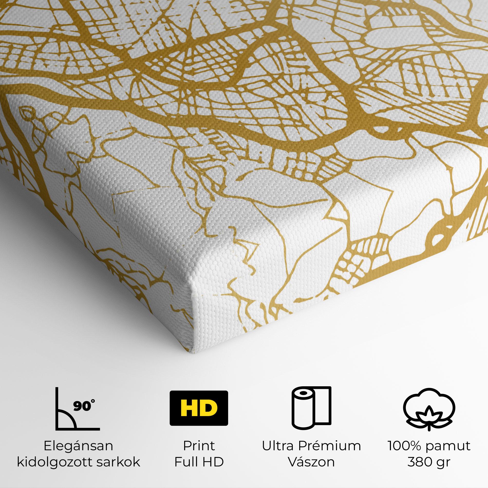 Vászonkép Bilbao Gold Map mockup 4