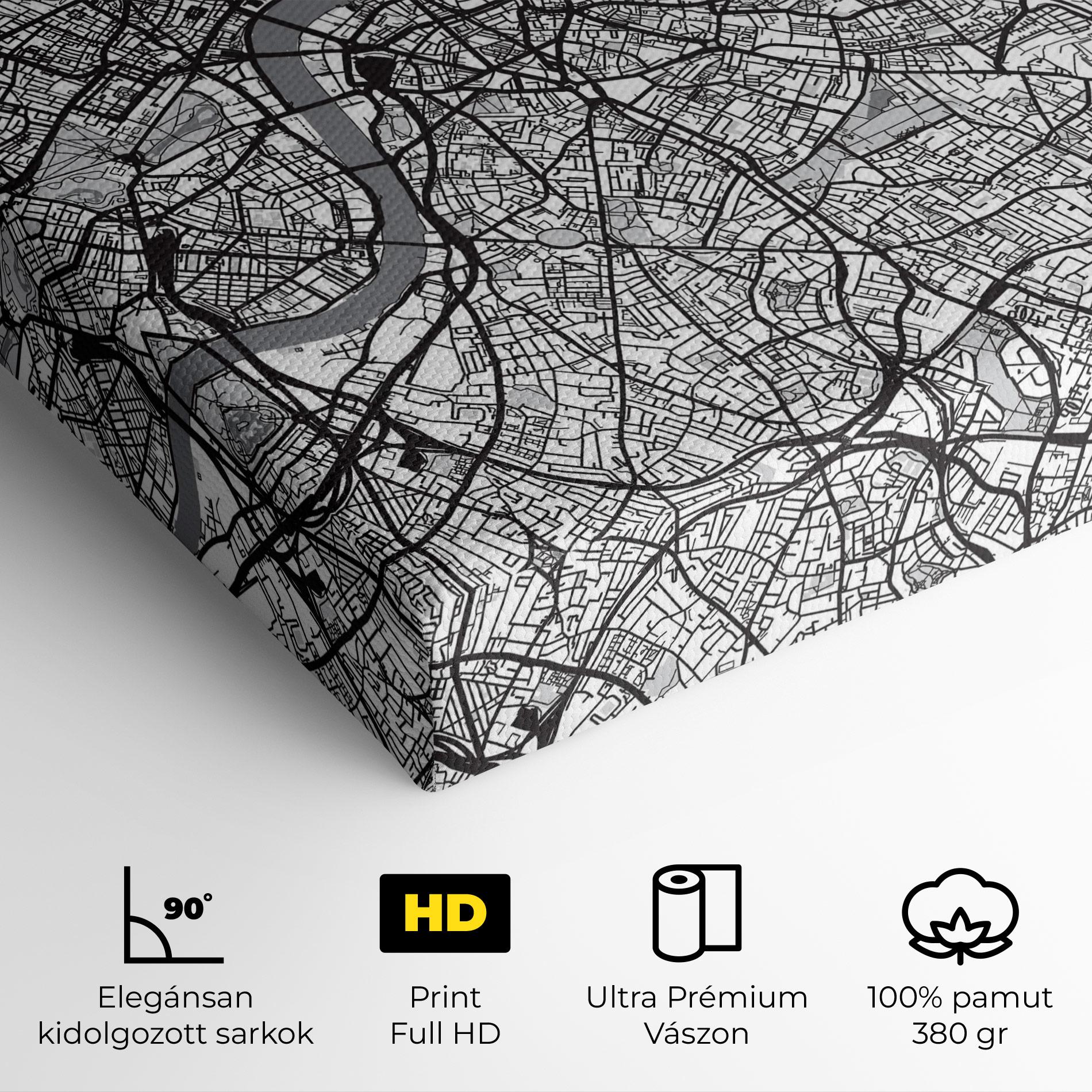 Vászonkép City Map mockup 4