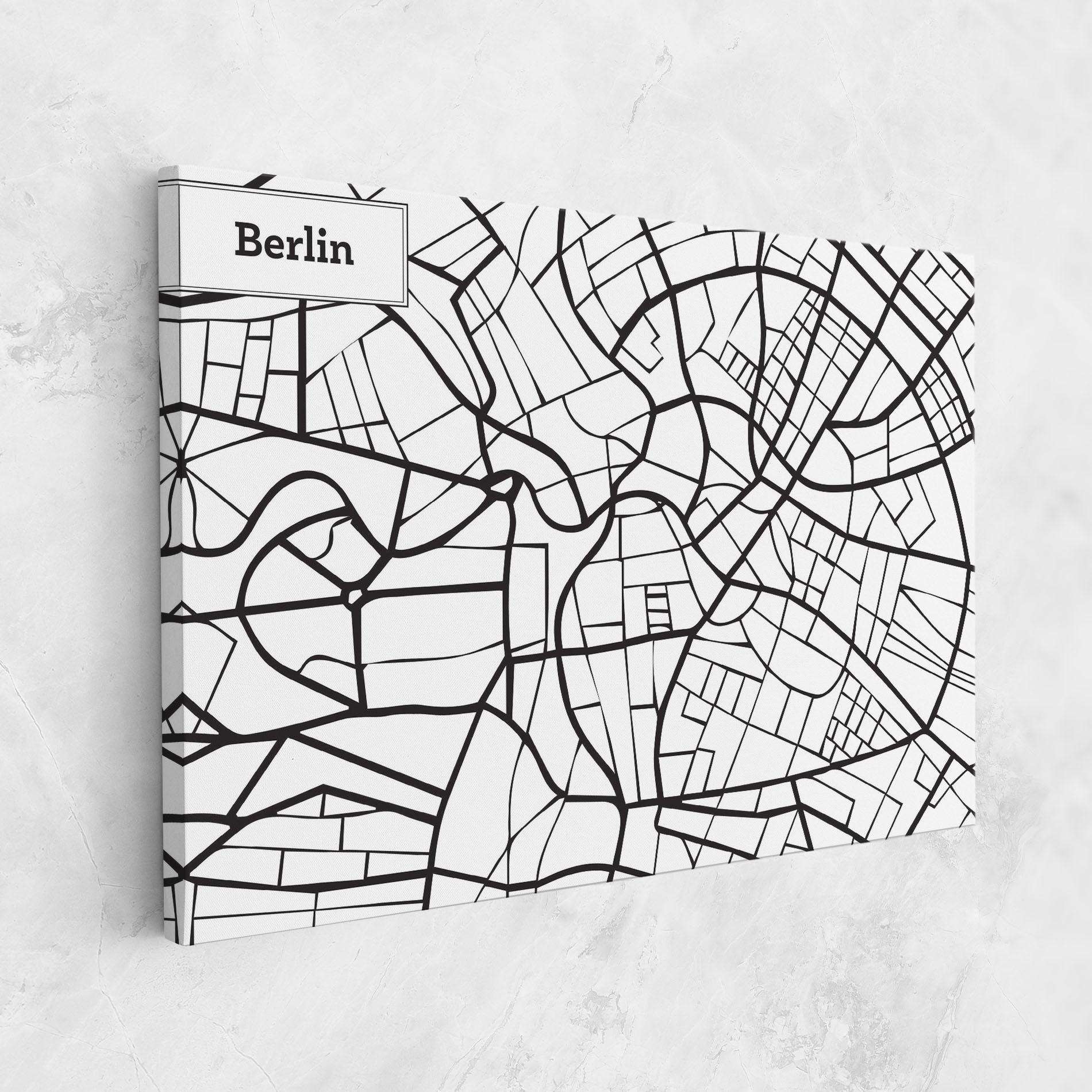 Vászonkép Berlin Map mockup 1