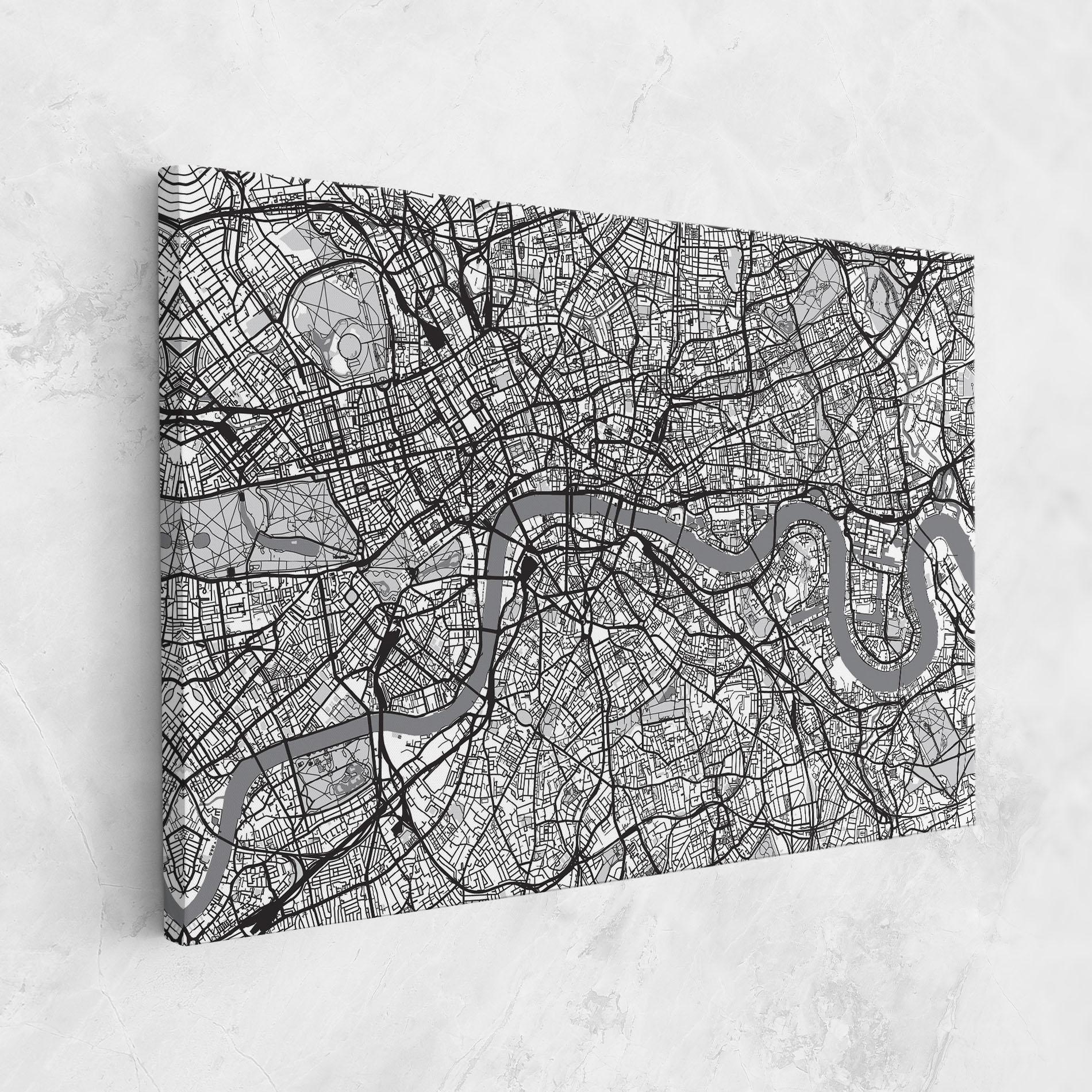 Vászonkép City Map mockup 1