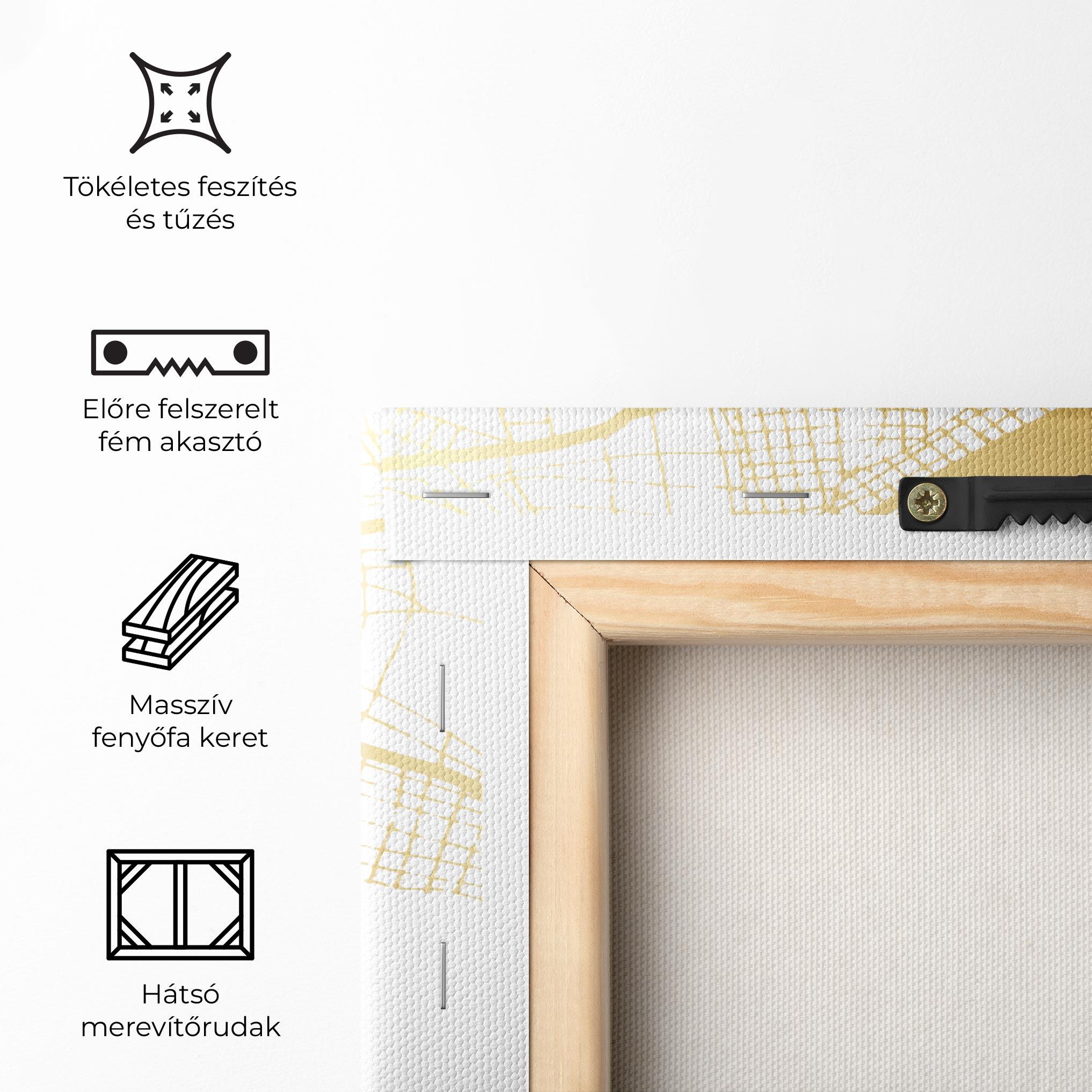 Vászonkép Chalcis Gold Map mockup 5