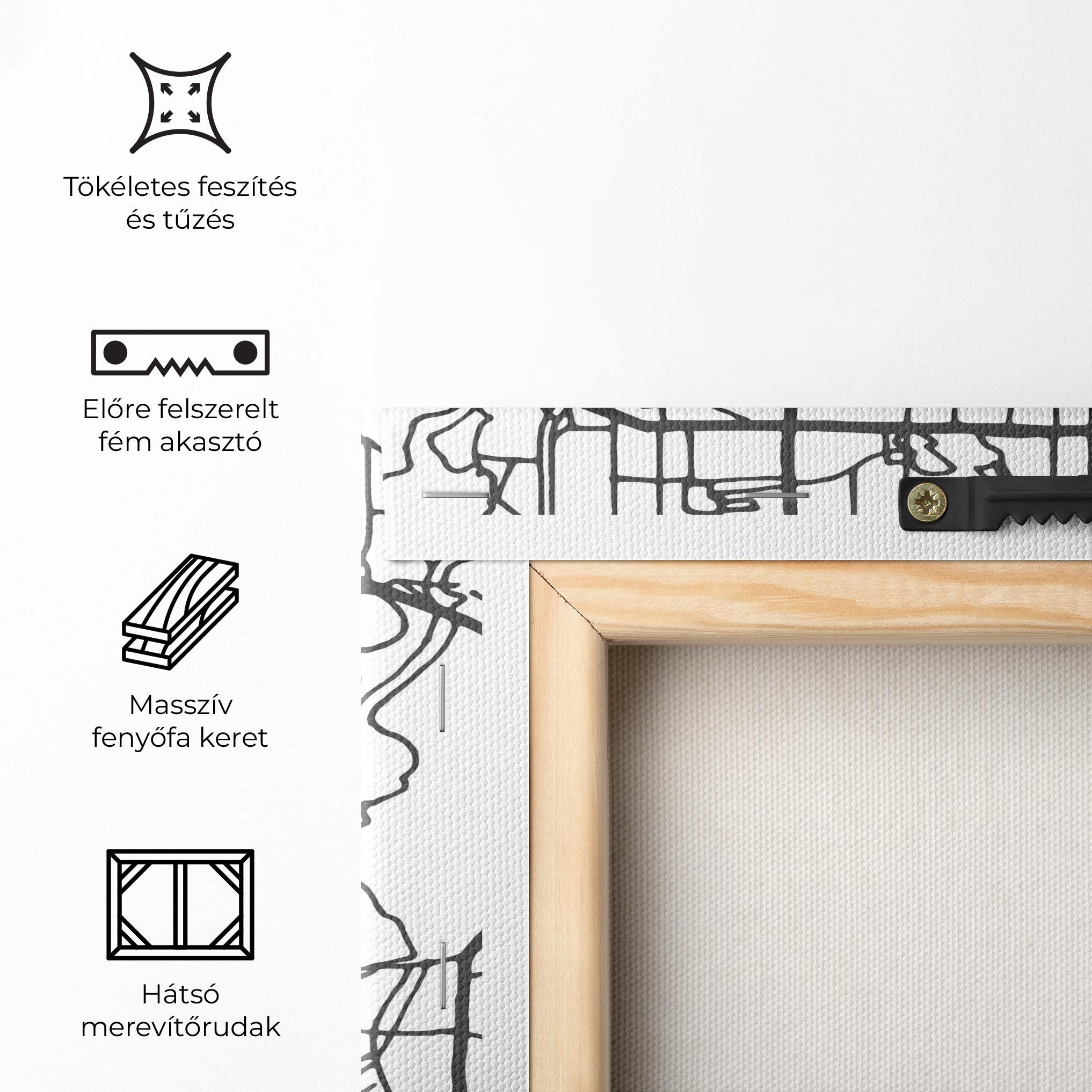 Vászonkép Kazan Map mockup 5