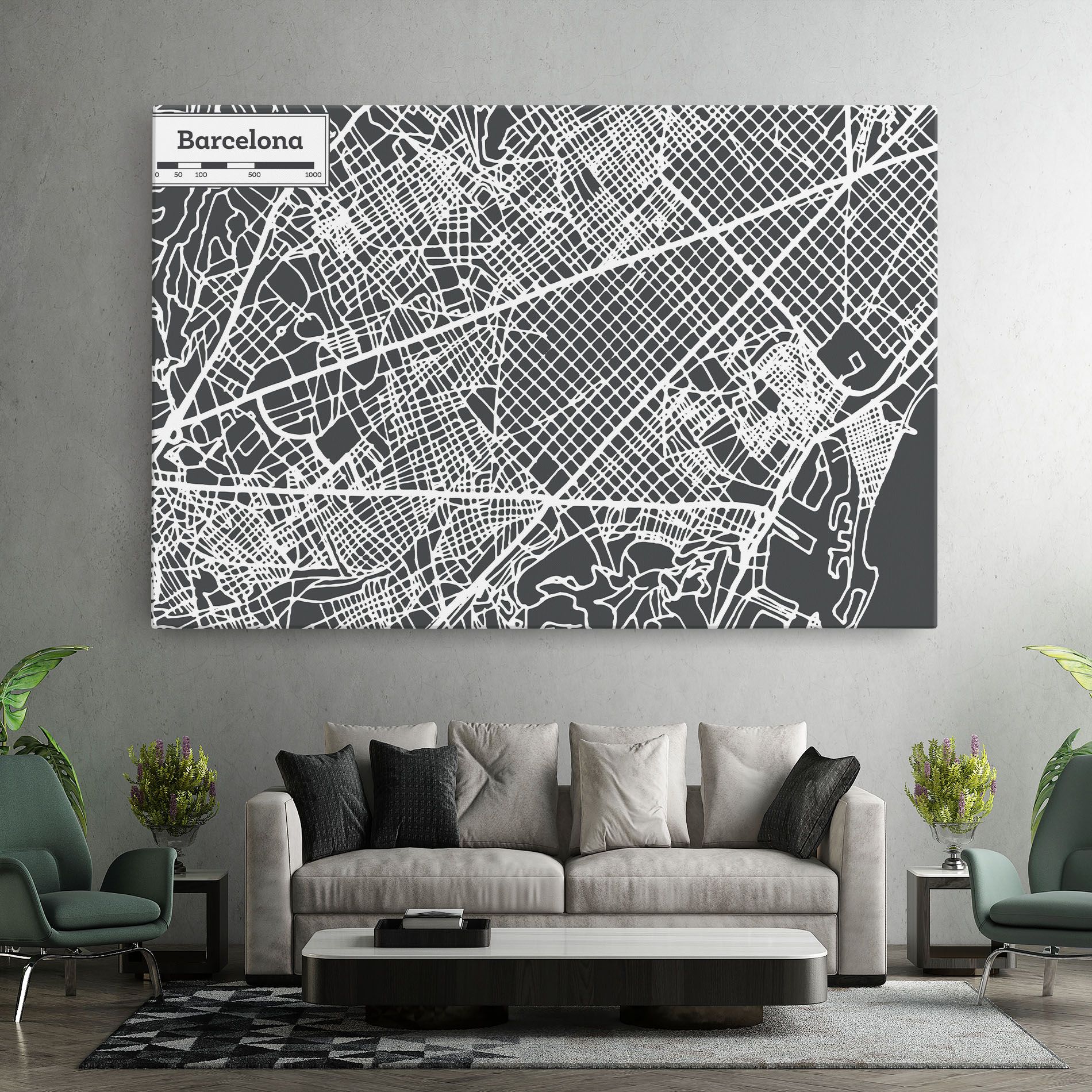 Barcelona Map mockup 7