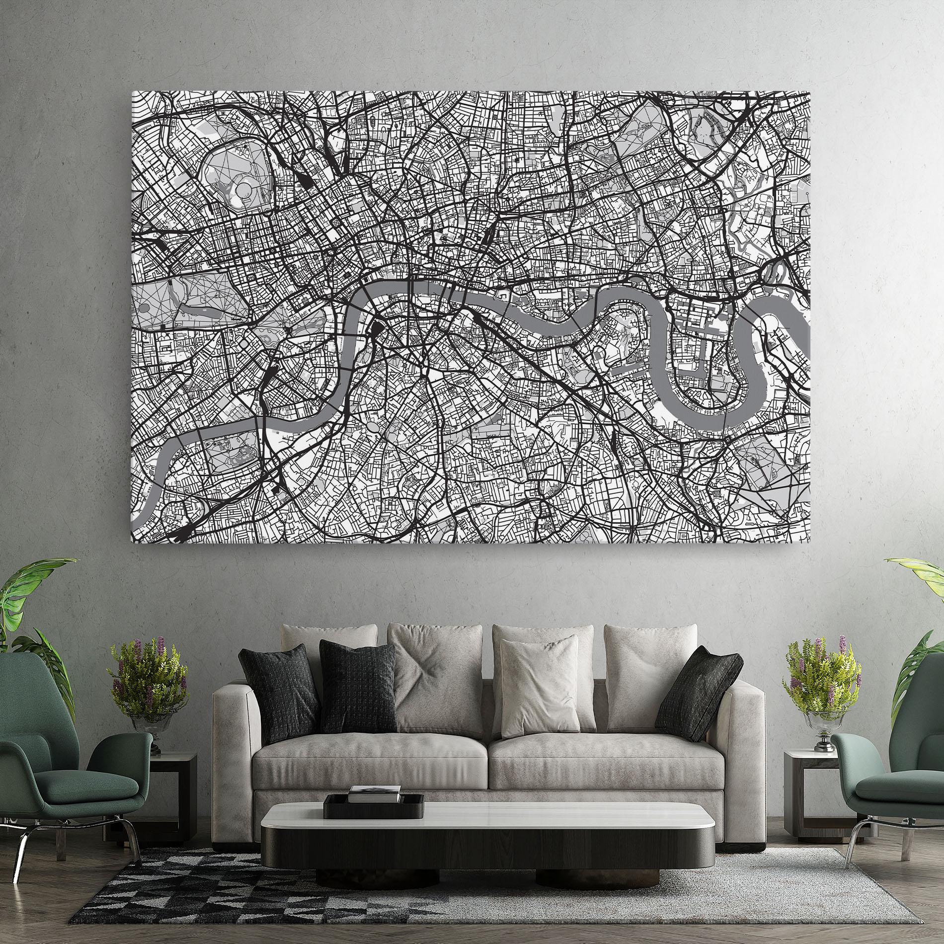 Vászonkép City Map mockup 7