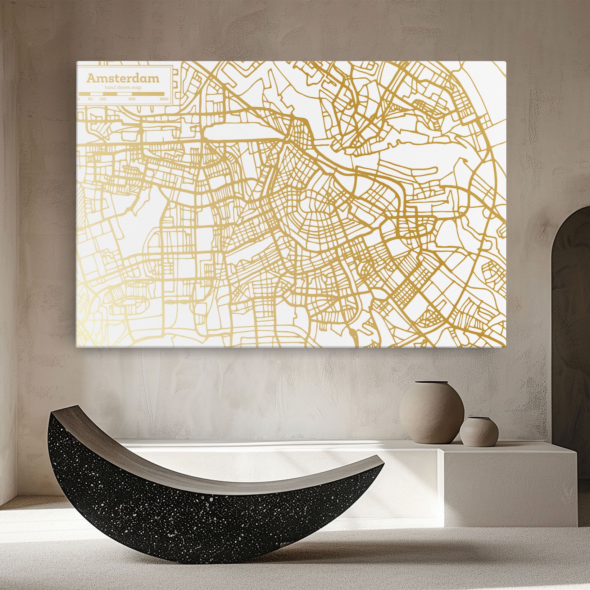 Amsterdam Gold Map mockup 8