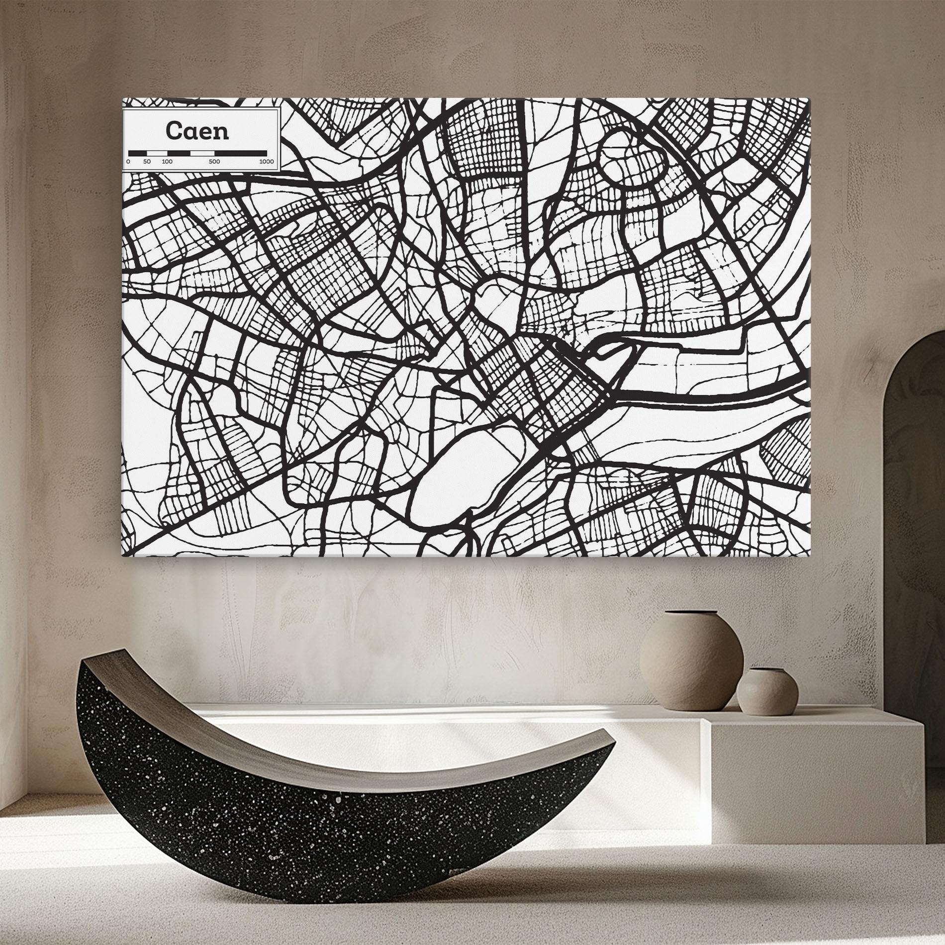 Vászonkép Caen Map mockup 8