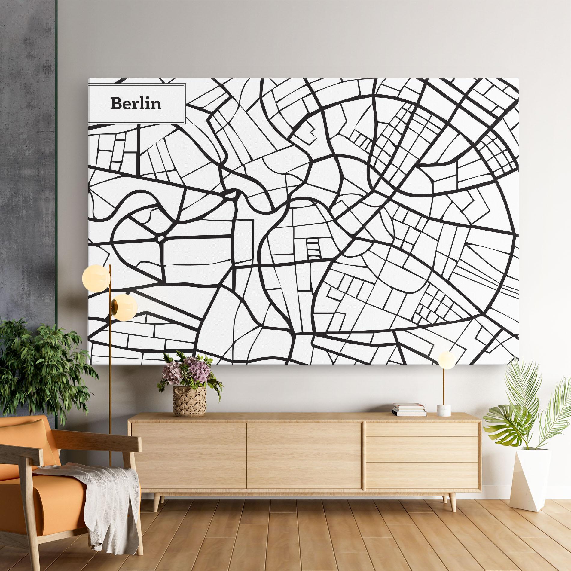 Vászonkép Berlin Map mockup 9