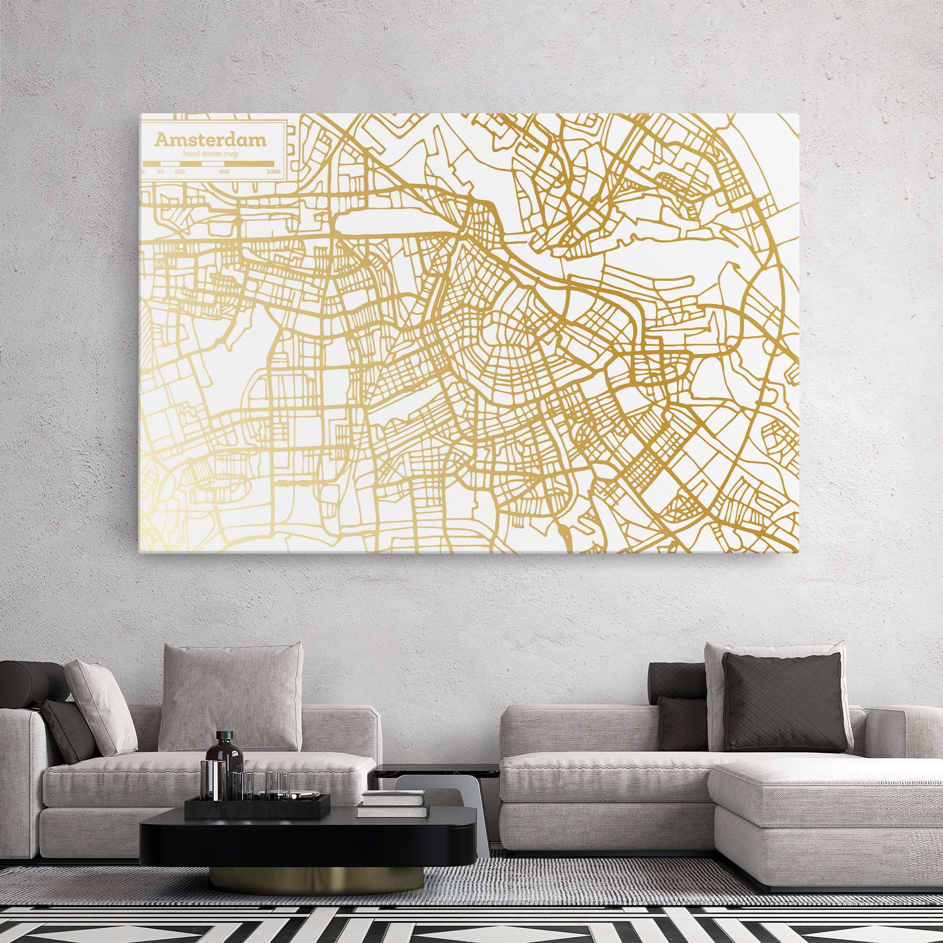 Amsterdam Gold Map mockup 2