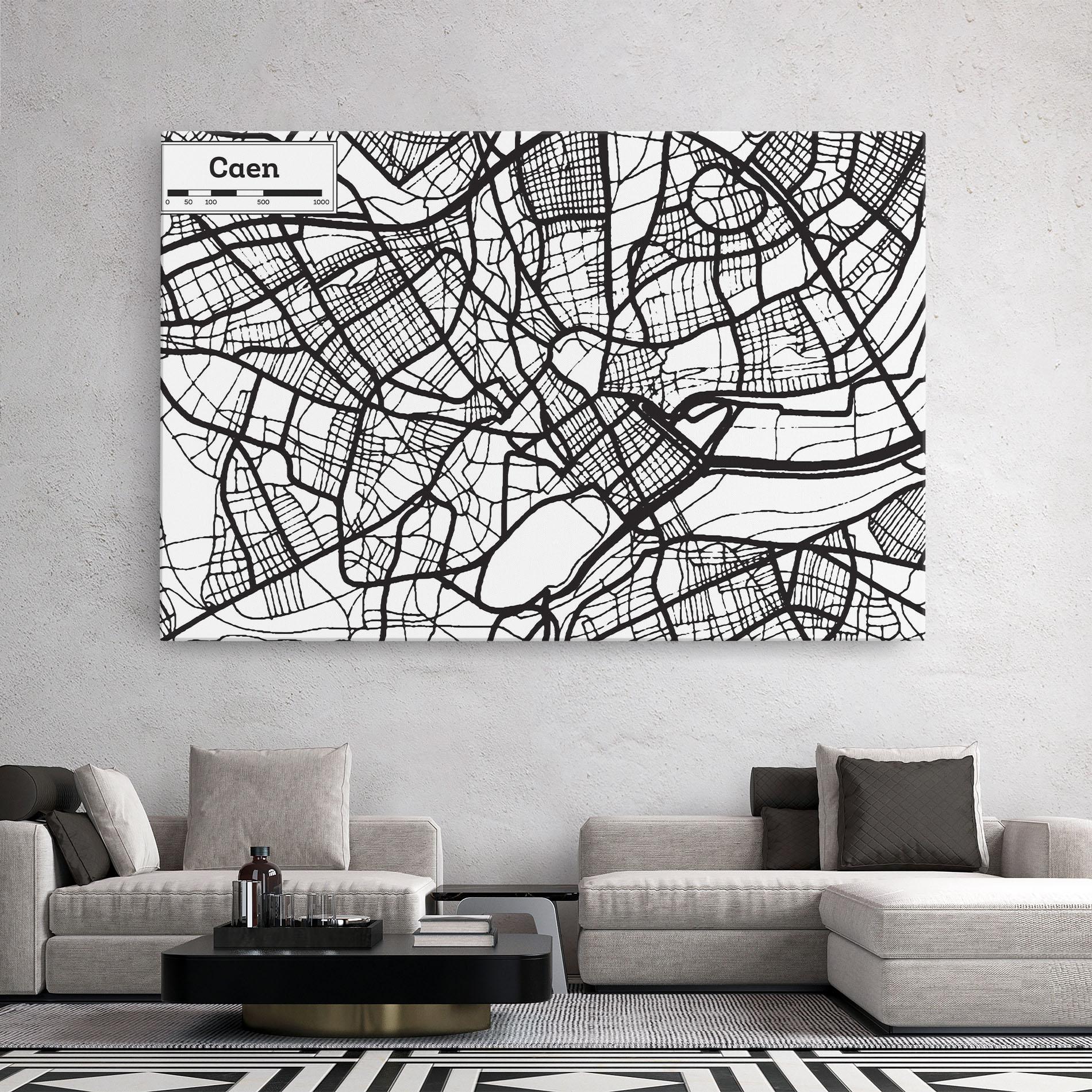 Vászonkép Caen Map mockup 2