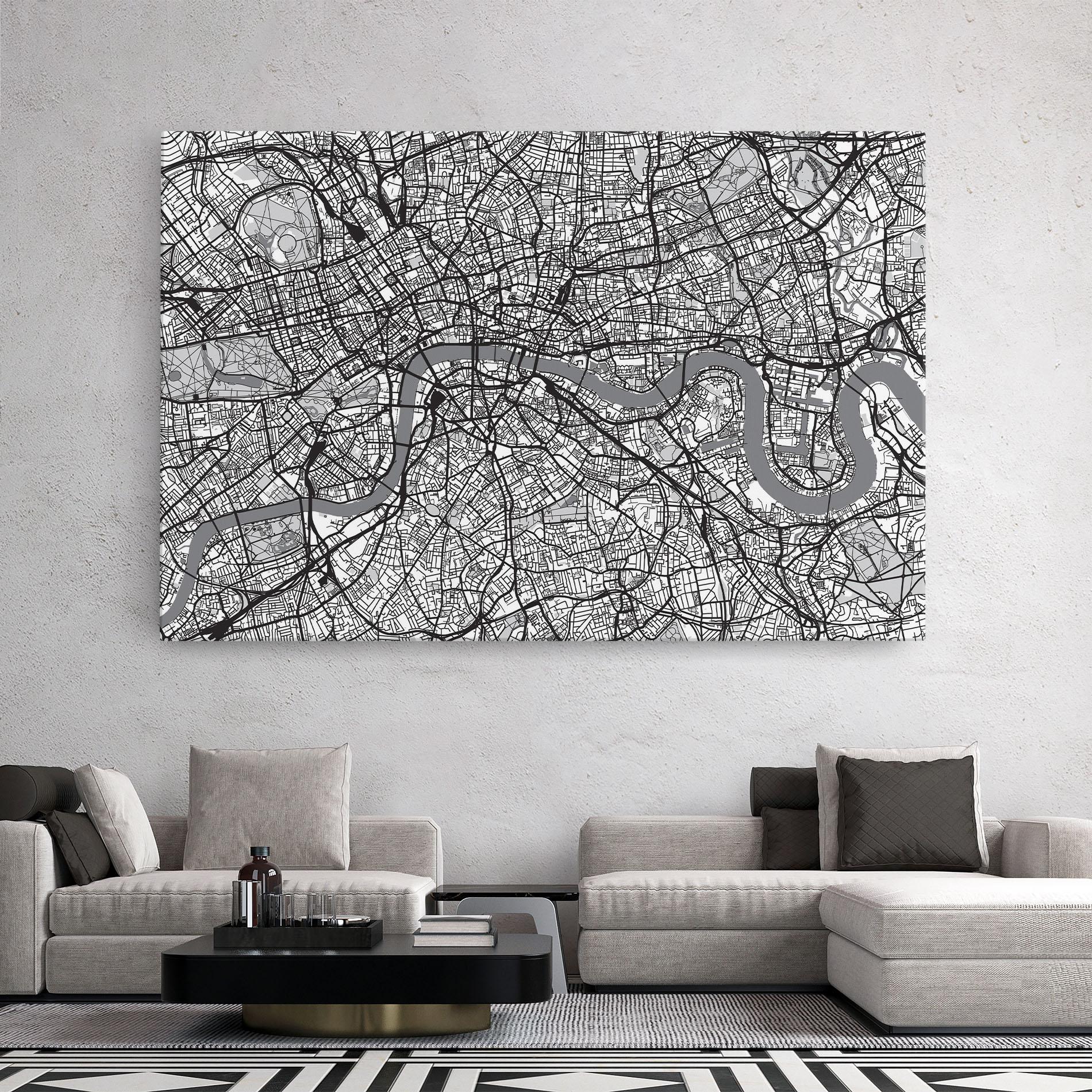 Vászonkép City Map mockup 2