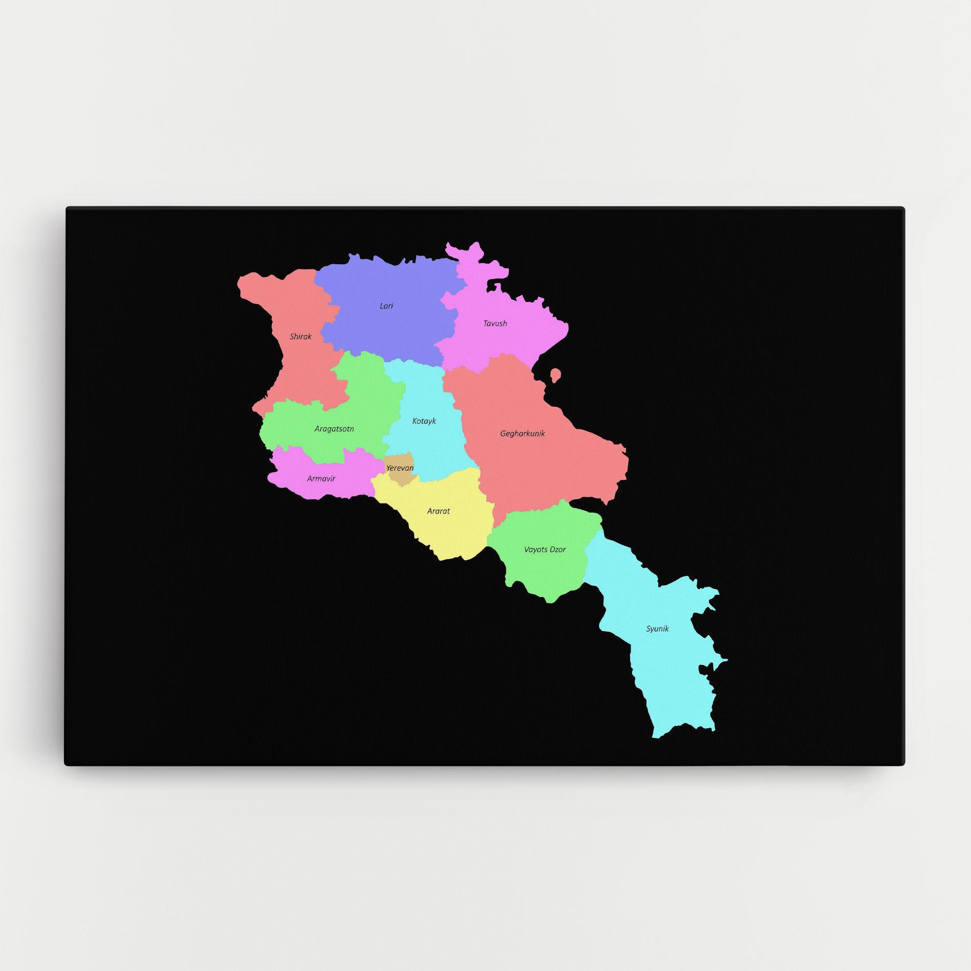 Vászonkép Armenia Map mockup 0