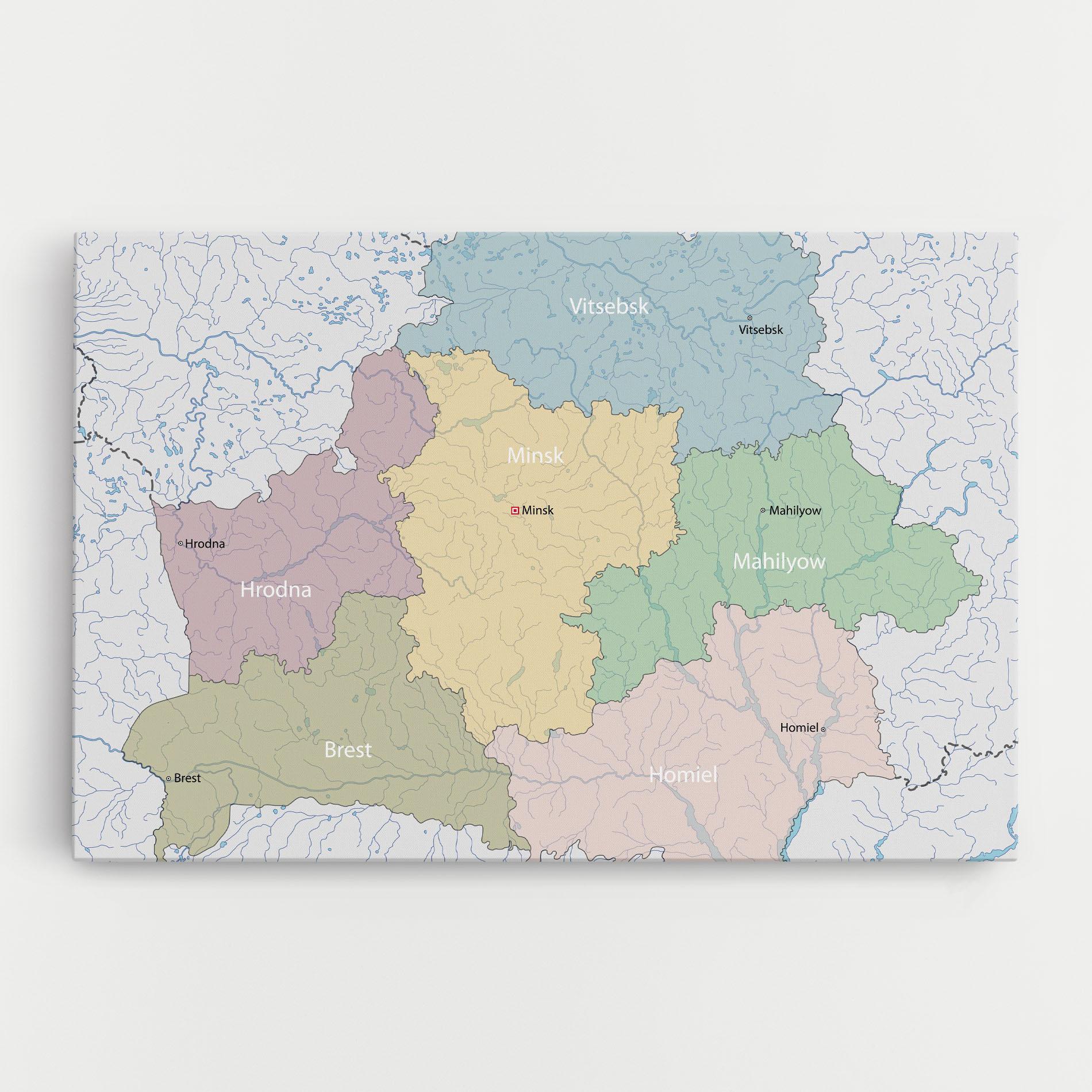 Vászonkép Belarus Map mockup 0