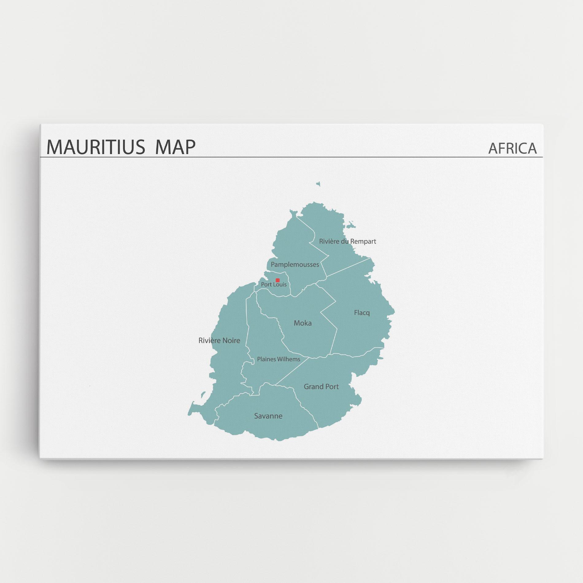 Vászonkép Mauritius Map mockup 0