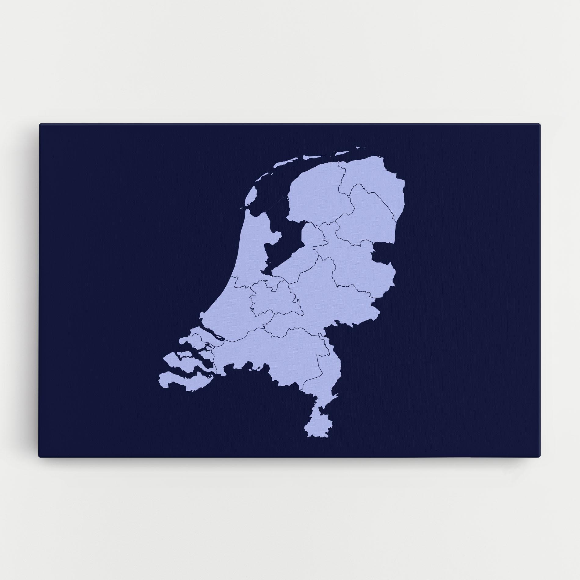 Vászonkép Netherlands Map mockup 0