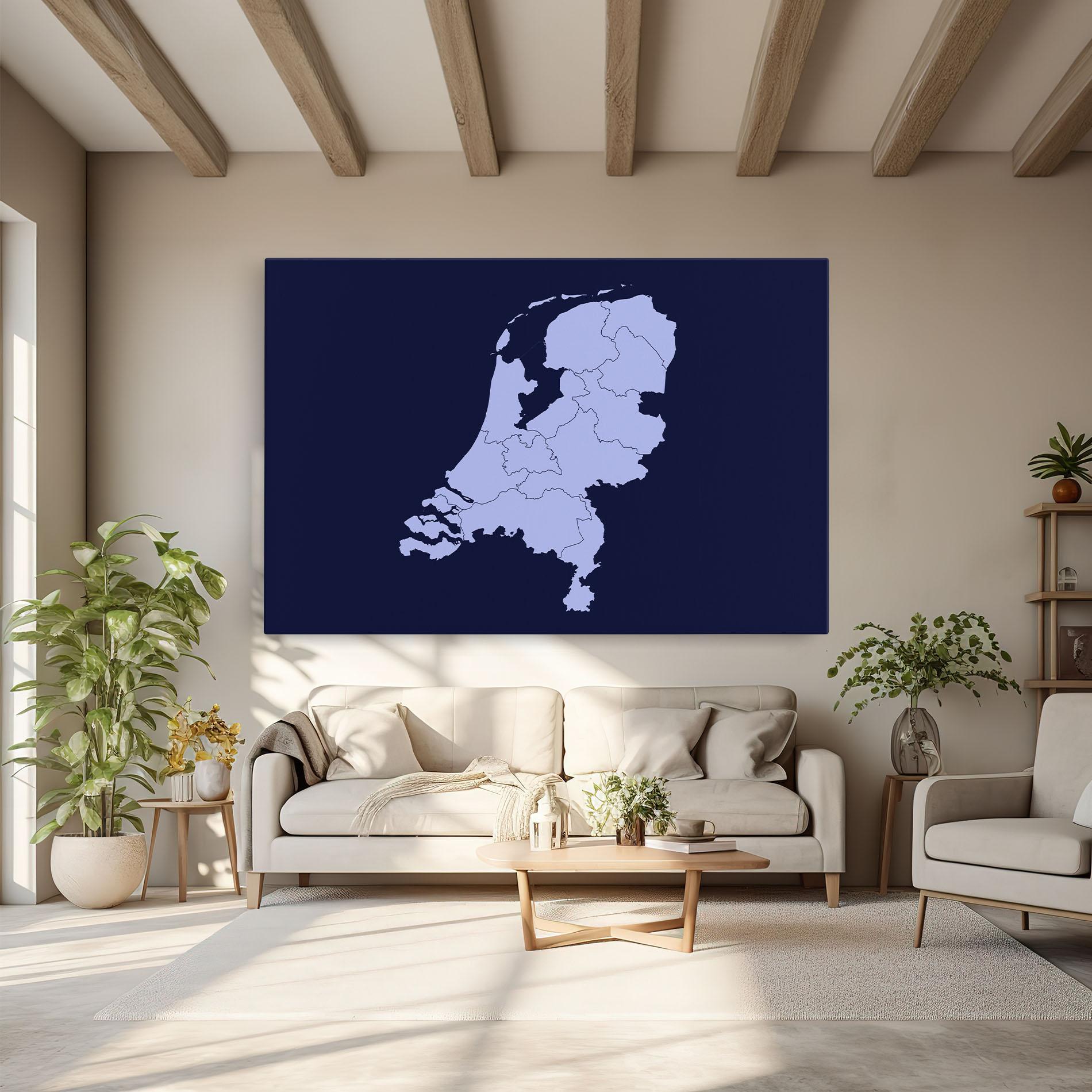 Vászonkép Netherlands Map mockup 6