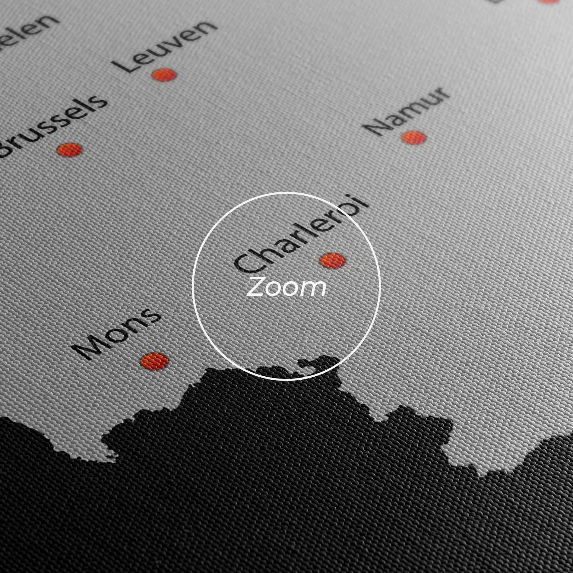 Vászonkép Belgium Map mockup 3