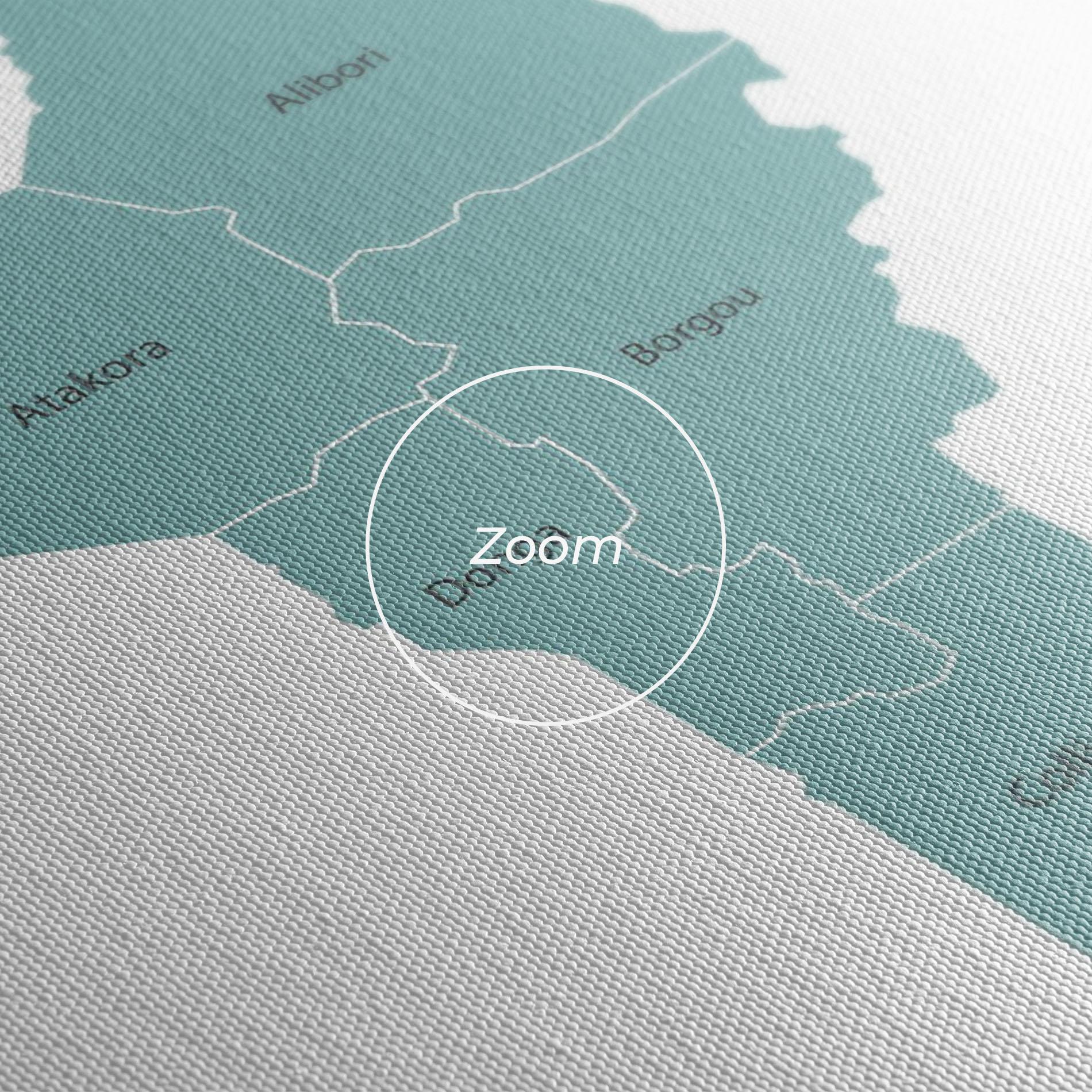 Vászonkép Benin Map mockup 3
