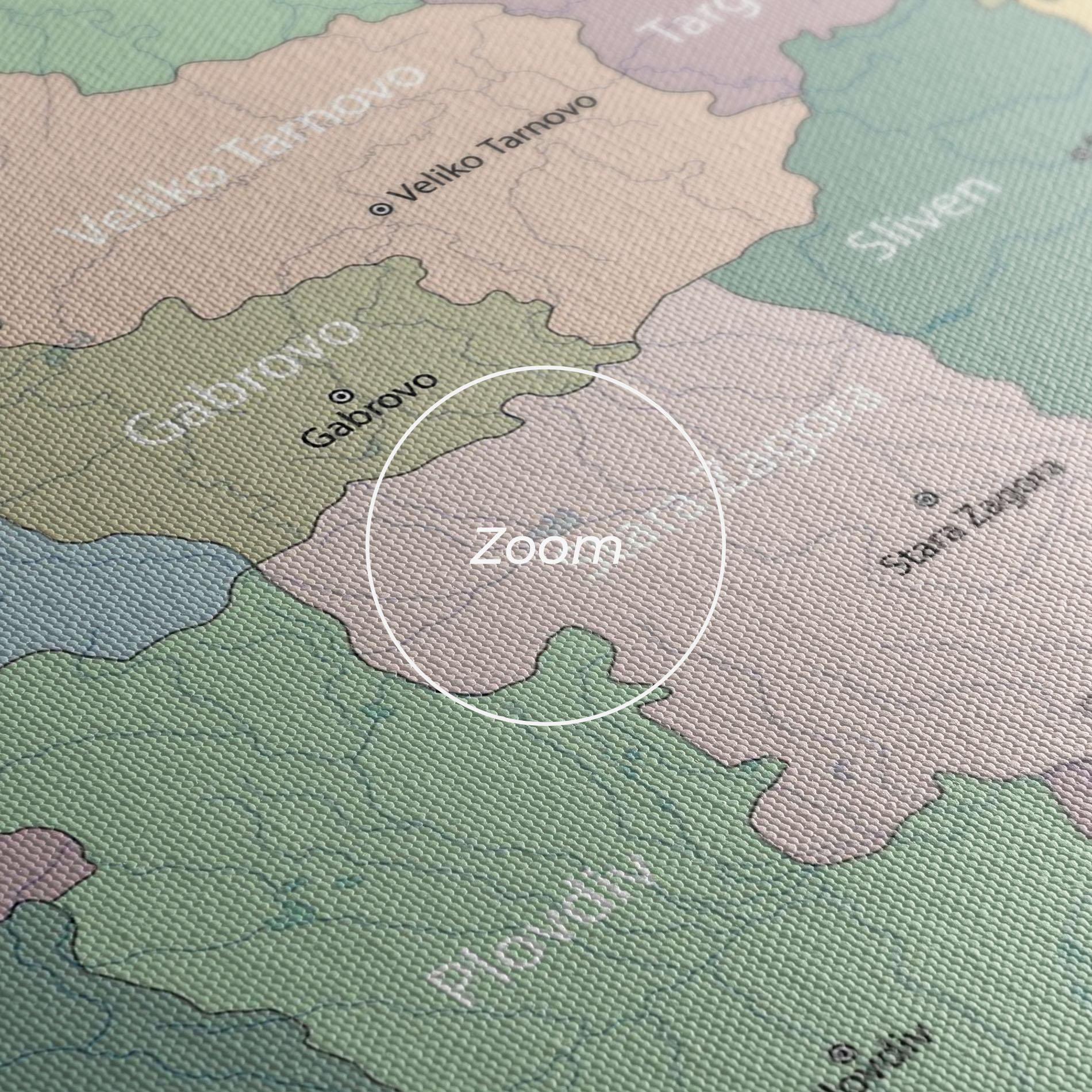 Vászonkép Bulgaria Map mockup 3