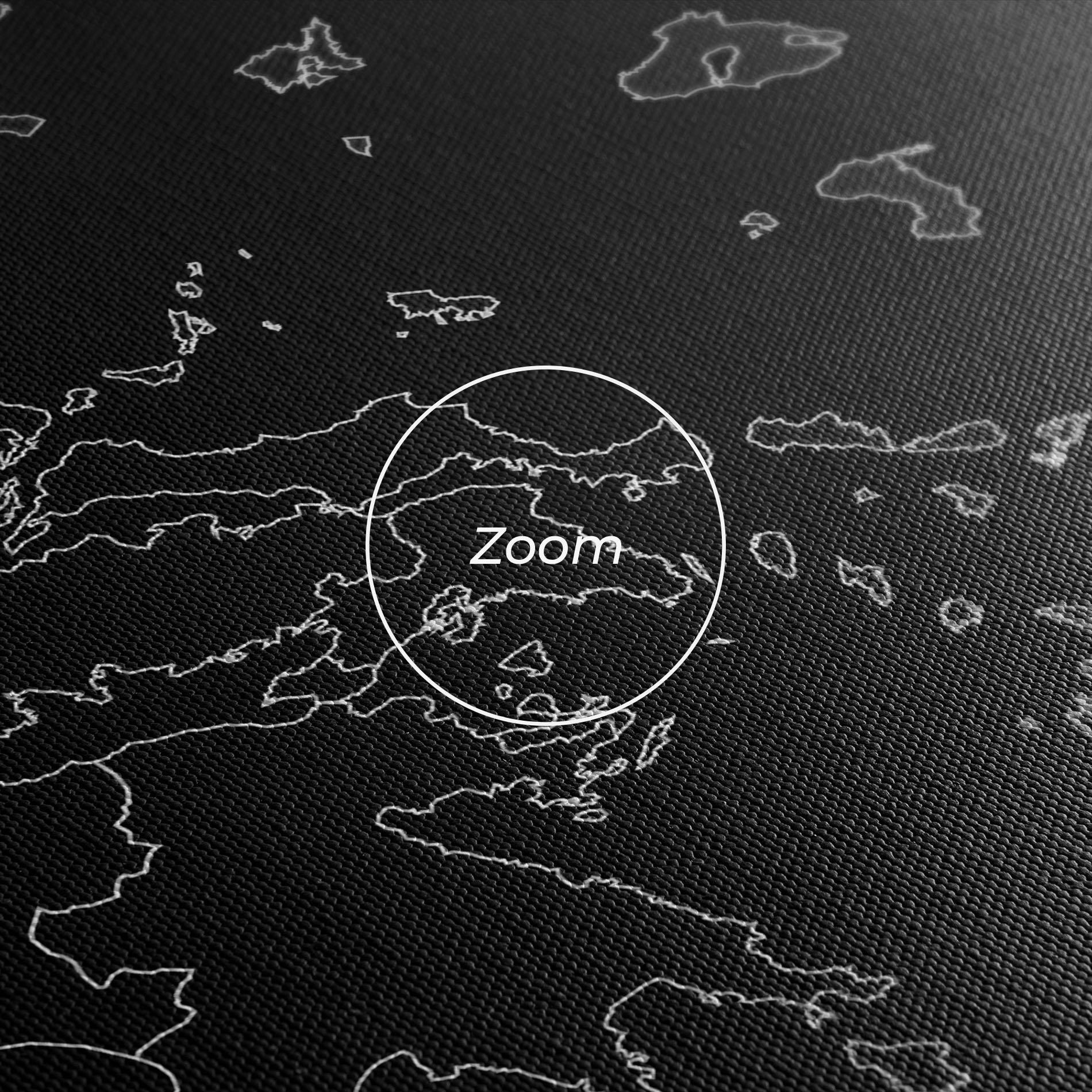 Vászonkép Greece Grey Map mockup 3