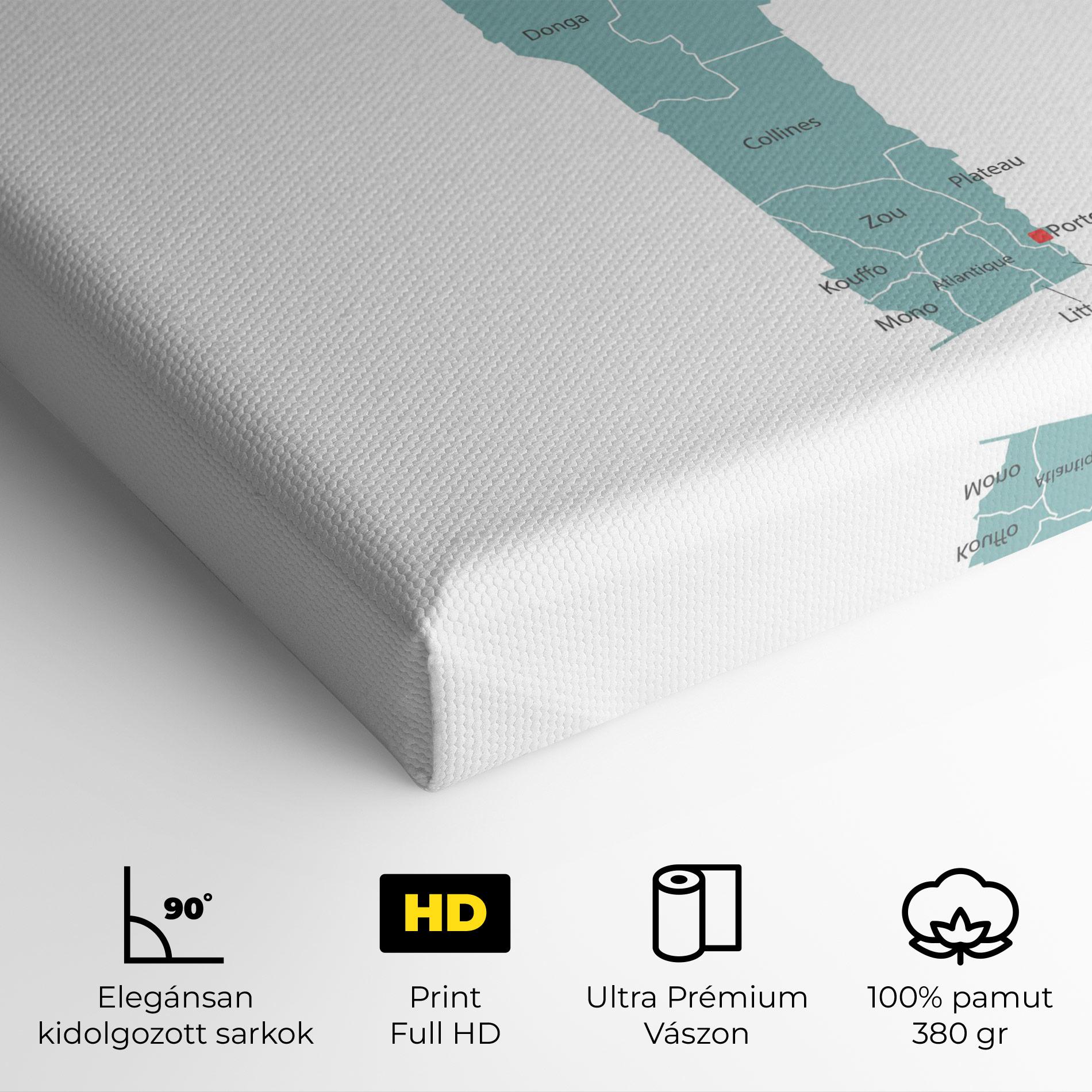 Vászonkép Benin Map mockup 4