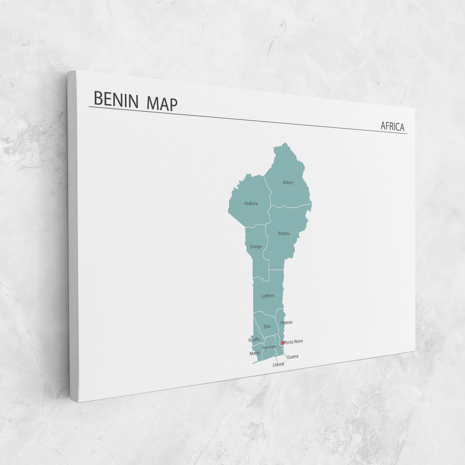 Vászonkép Benin Map mockup 1