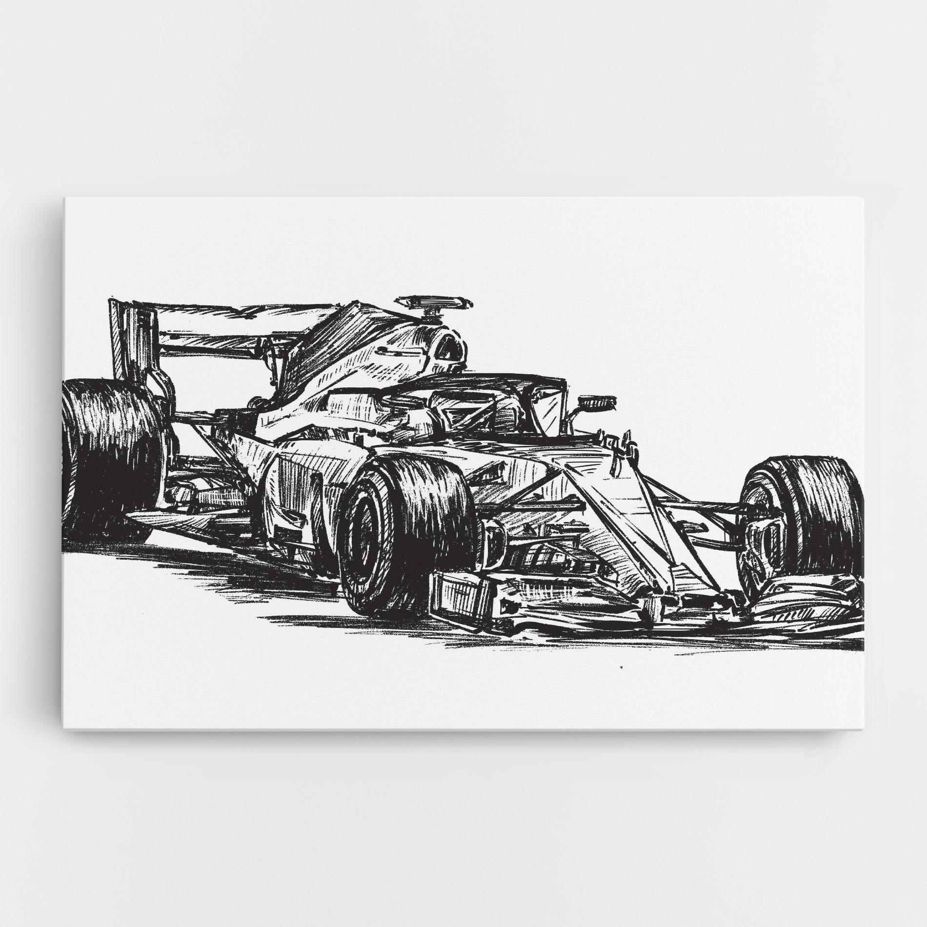 Vászonkép Black Line F1 mockup 0