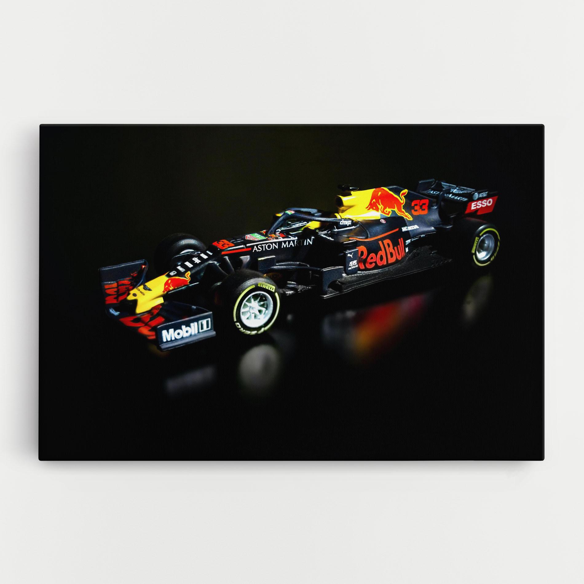 Vászonkép Black Yellow F1 mockup 0
