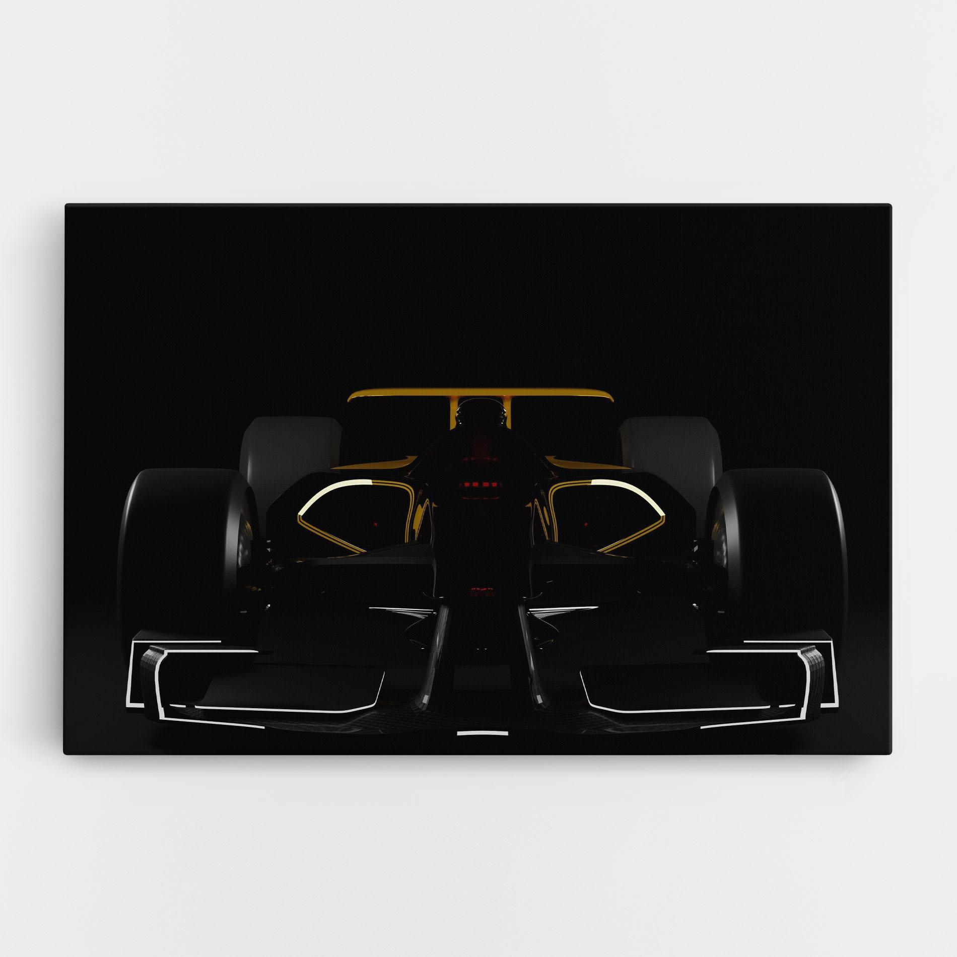 Vászonkép Dark F1 Car mockup 0