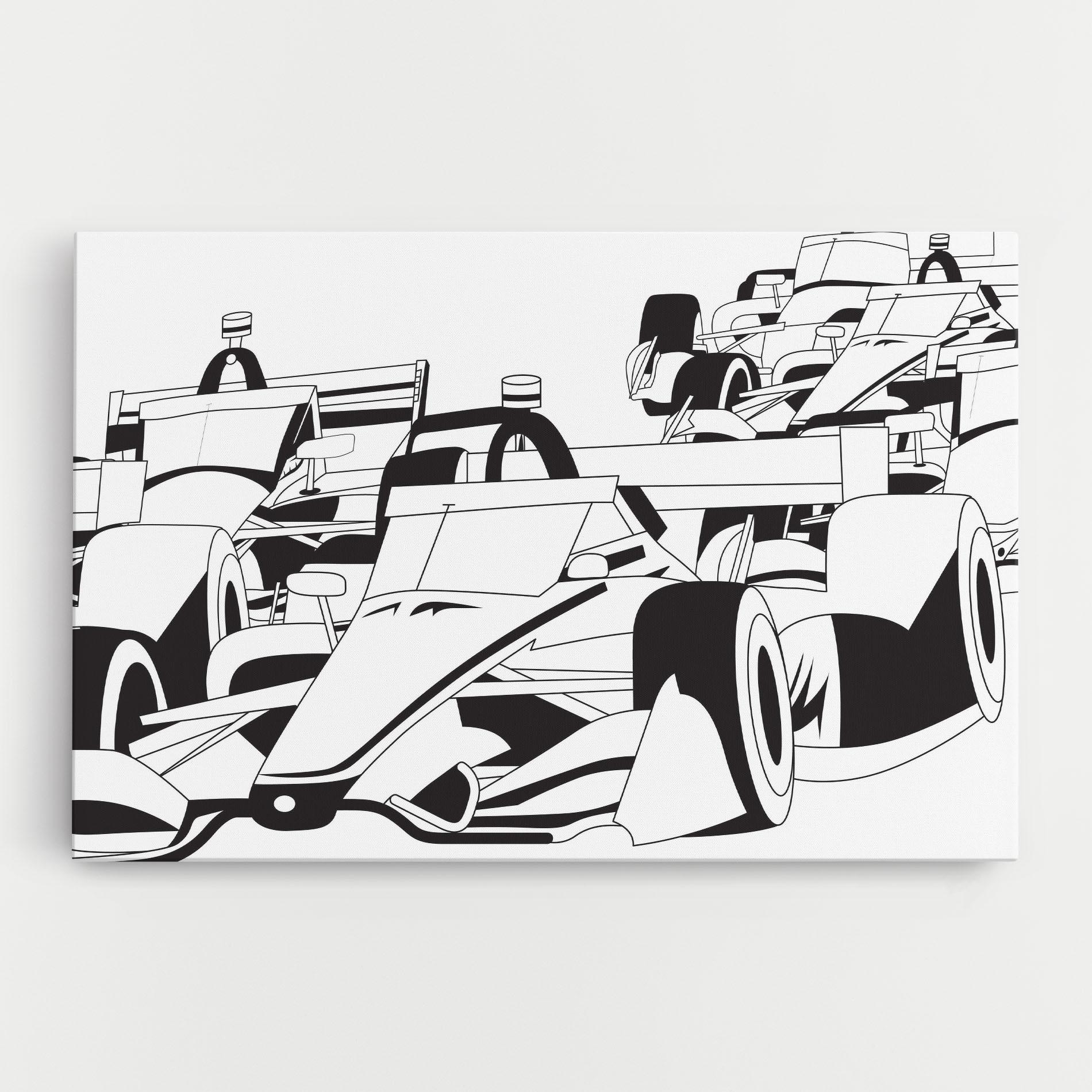 Vászonkép Grand Prix Cars mockup 0
